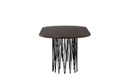 Furniture Fashion Stone oval spisebord - Black / Mocca Veneer
