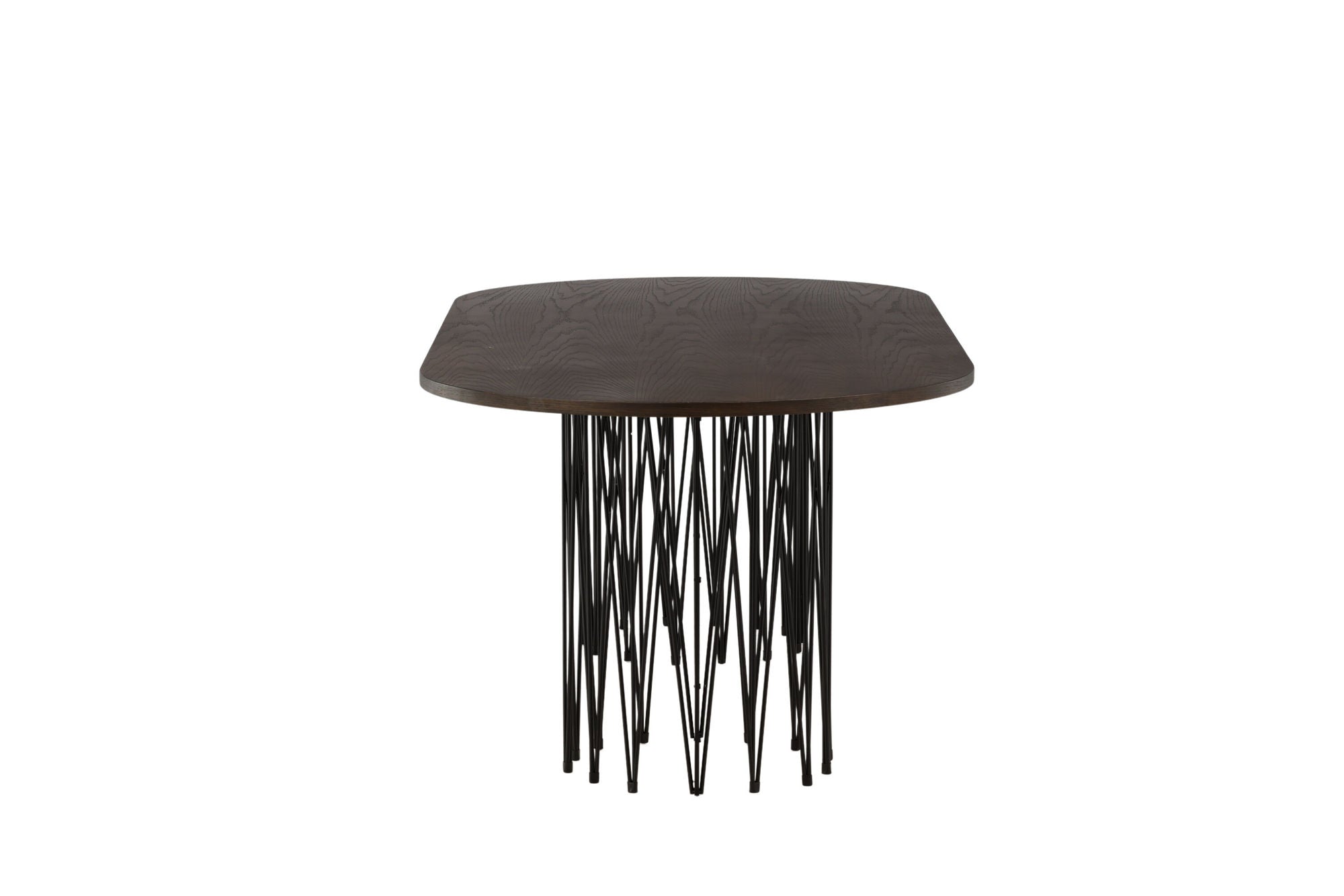 Furniture Fashion Stone oval spisebord - Black / Mocca Veneer