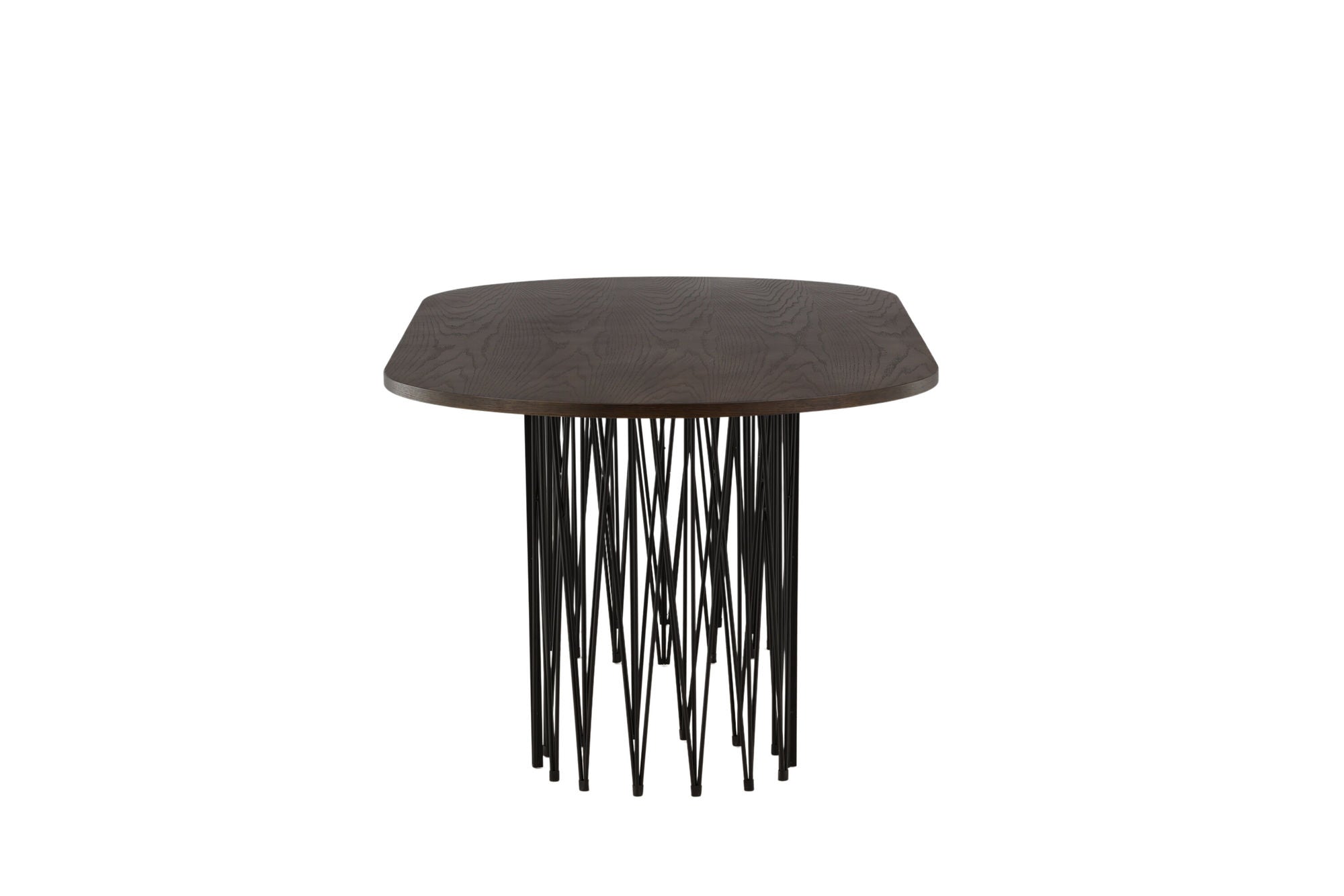 Furniture Fashion Stone oval spisebord - Black / Mocca Veneer