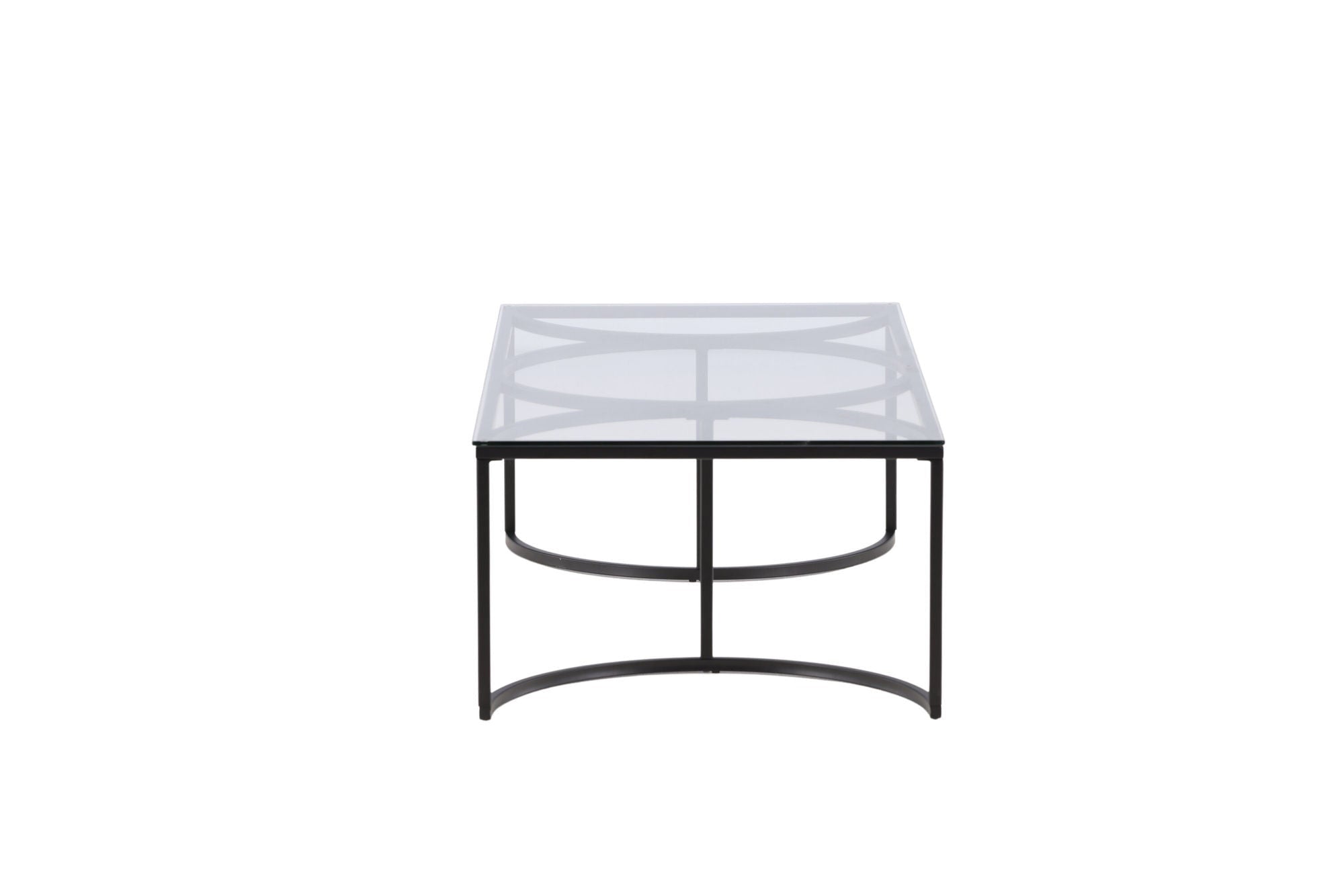 Furniture Fashion Skanör Sofa bord Rectangular - Black / Clear glass