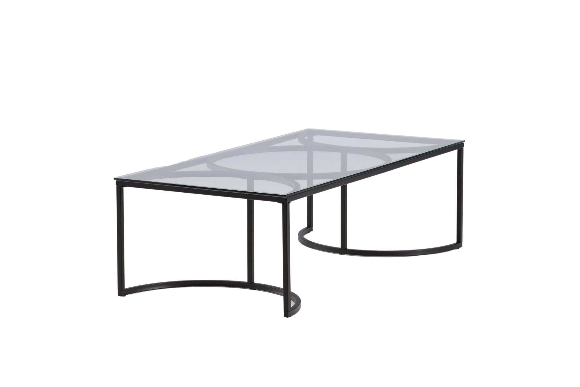 Furniture Fashion Skanör Sofa bord Rectangular - Black / Clear glass
