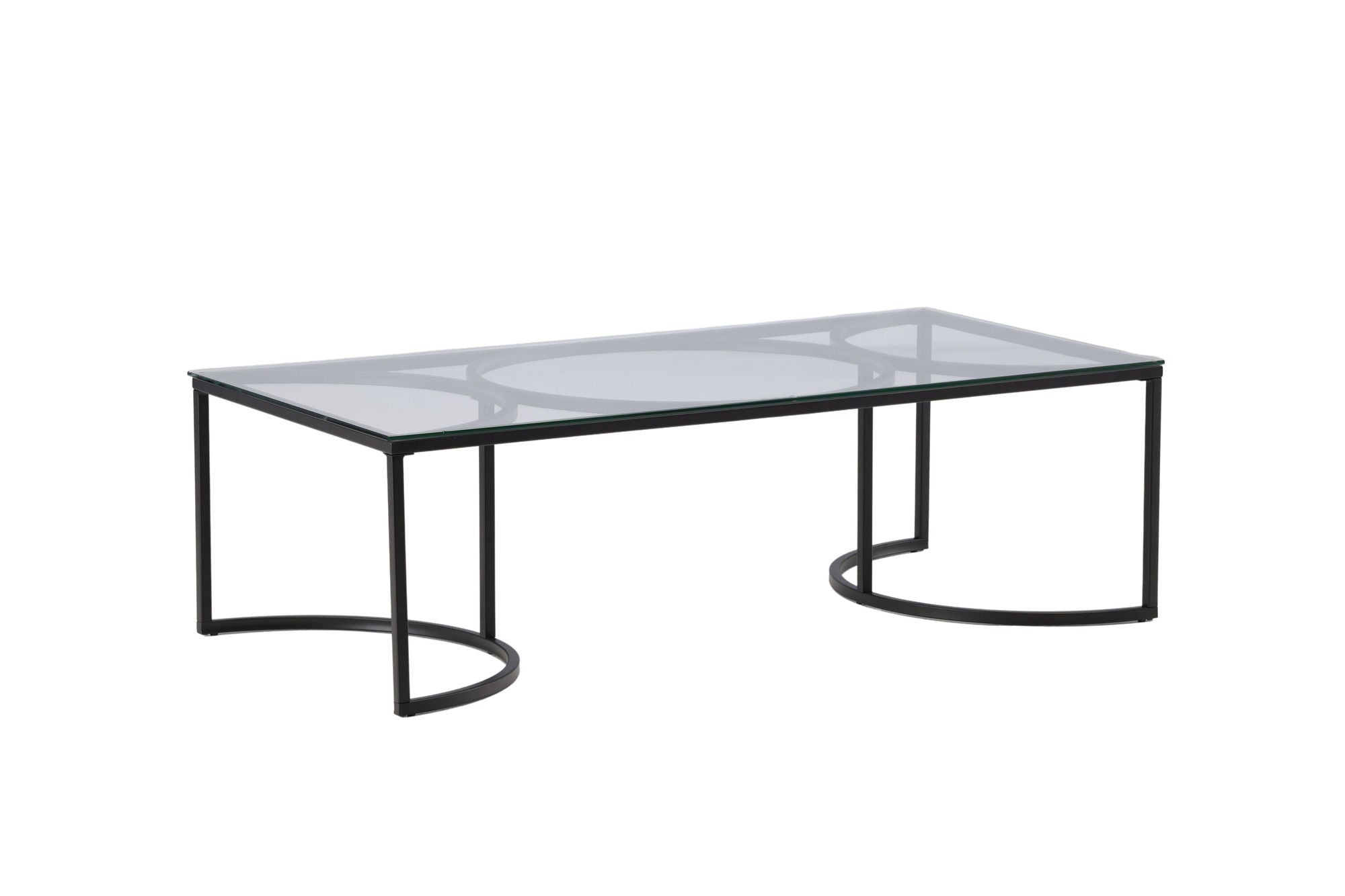 Furniture Fashion Skanör Sofa bord Rectangular - Black / Clear glass