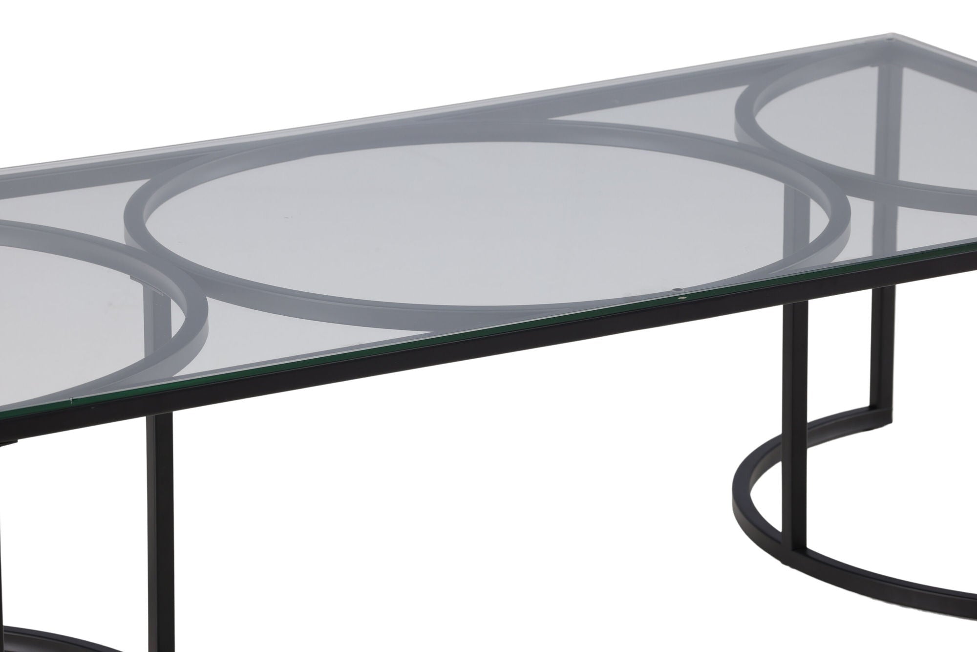 Furniture Fashion Skanör Sofa bord Rectangular - Black / Clear glass