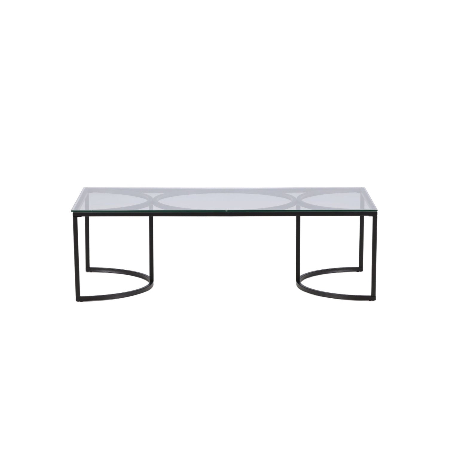 Furniture Fashion Skanör Sofa bord Rectangular - Black / Clear glass