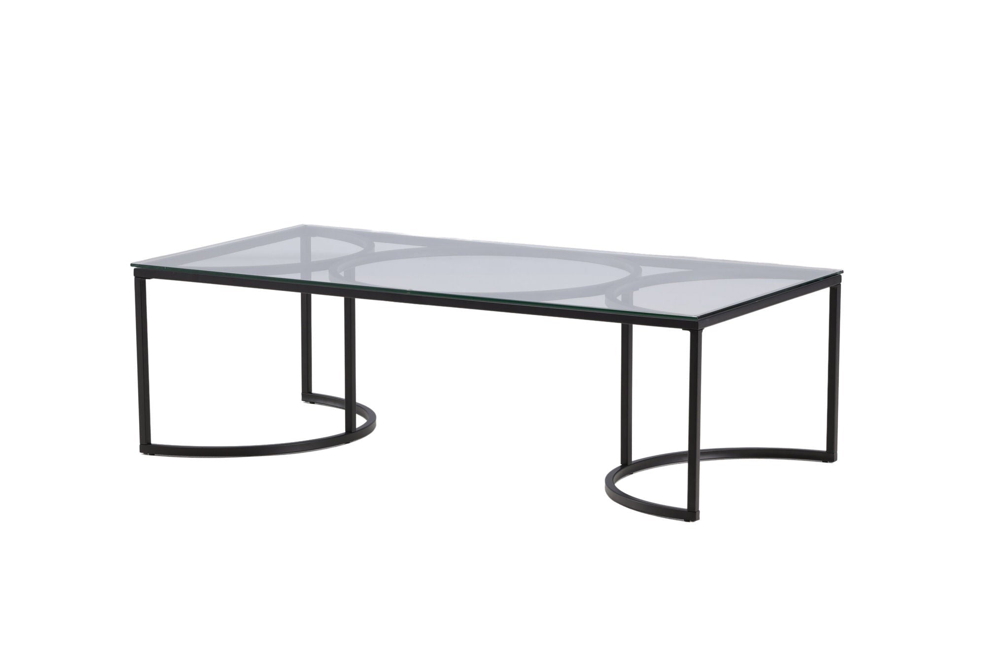 Furniture Fashion Skanör Sofa bord Rectangular - Black / Clear glass