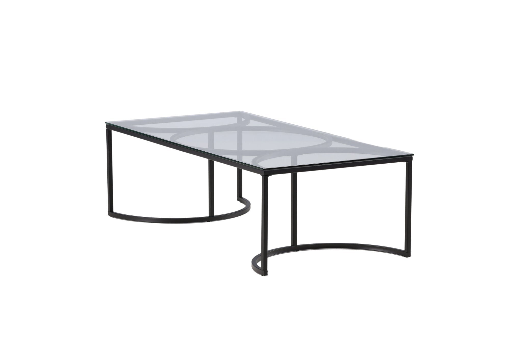 Furniture Fashion Skanör Sofa bord Rectangular - Black / Clear glass