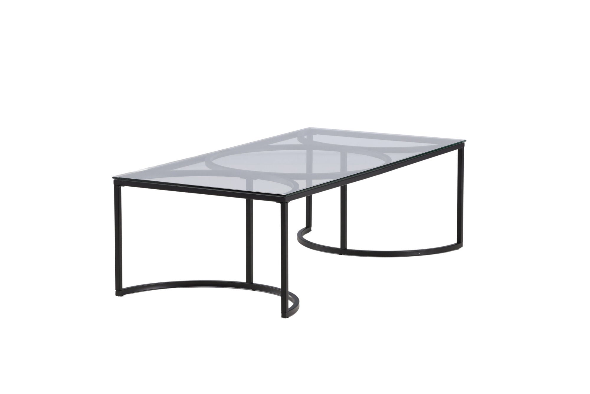 Furniture Fashion Skanör Sofa bord Rectangular - Black / Clear glass