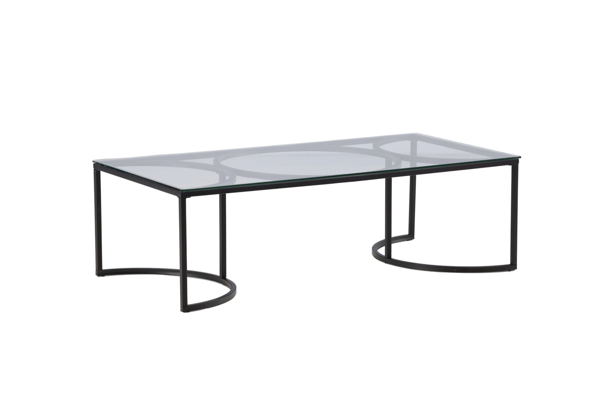 Furniture Fashion Skanör Sofa bord Rectangular - Black / Clear glass