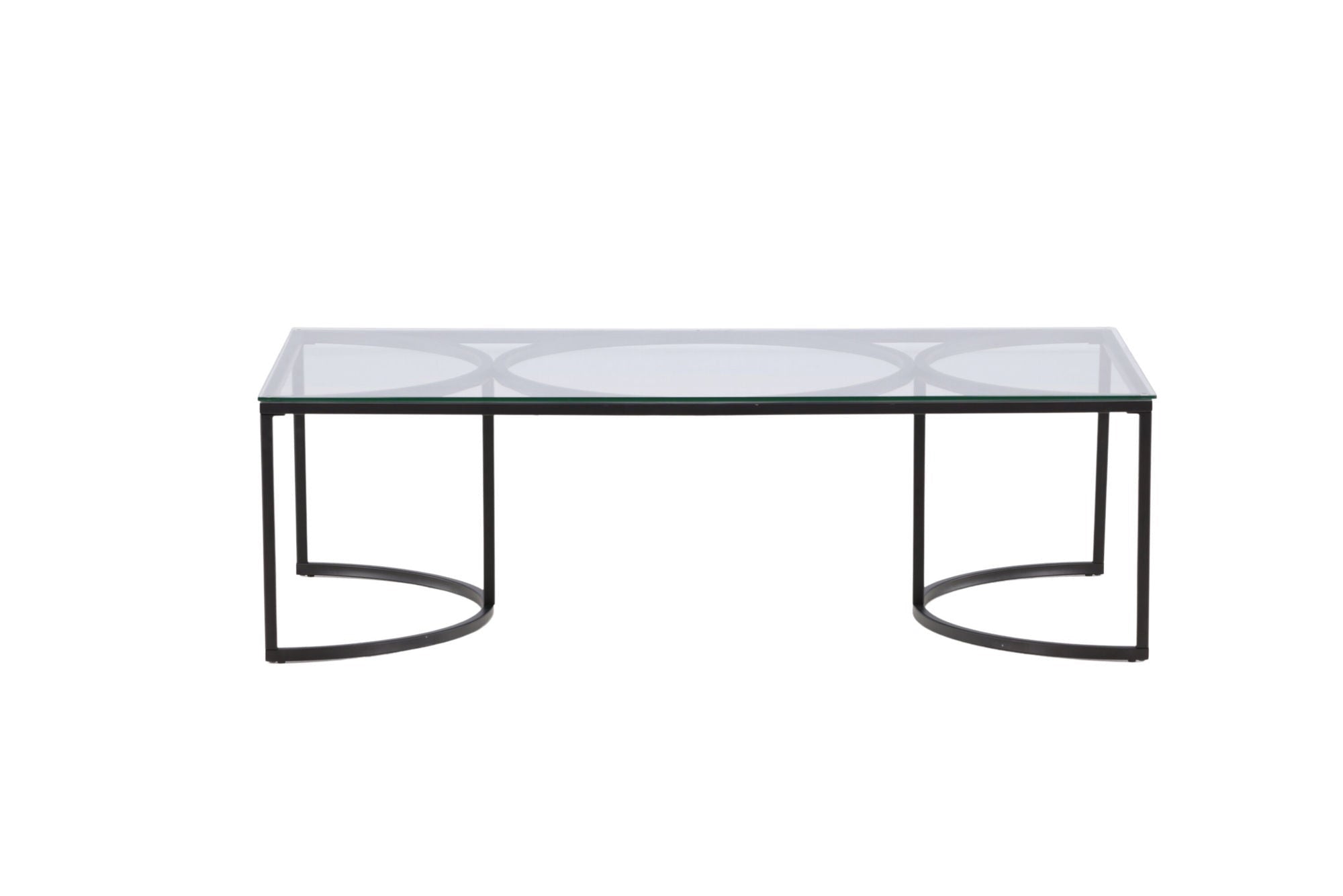 Furniture Fashion Skanör Sofa bord Rectangular - Black / Clear glass