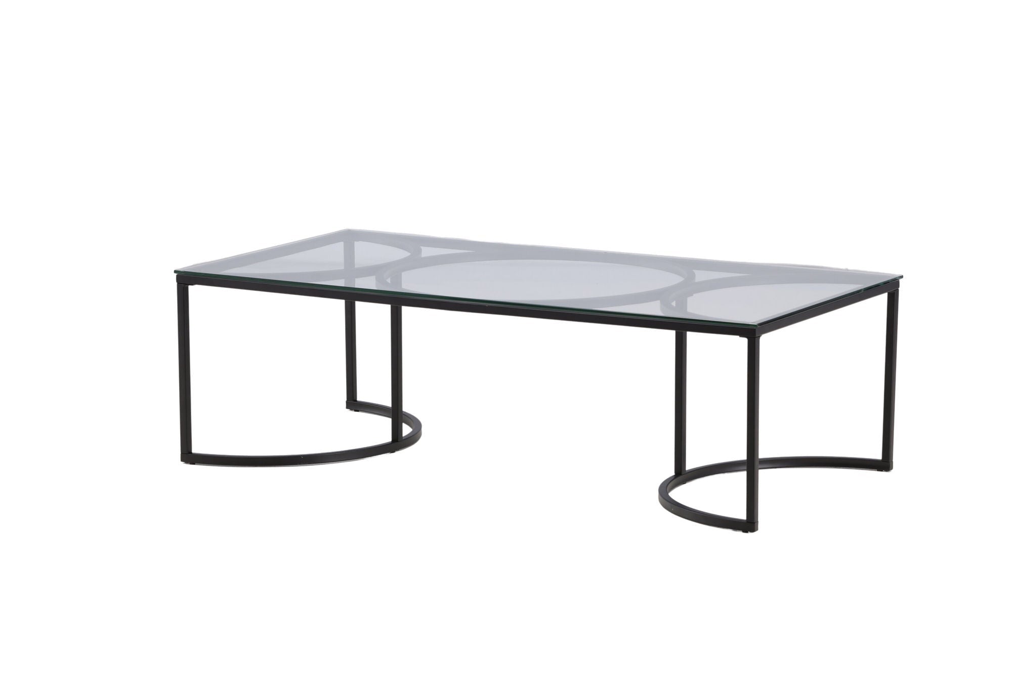 Furniture Fashion Skanör Sofa bord Rectangular - Black / Clear glass