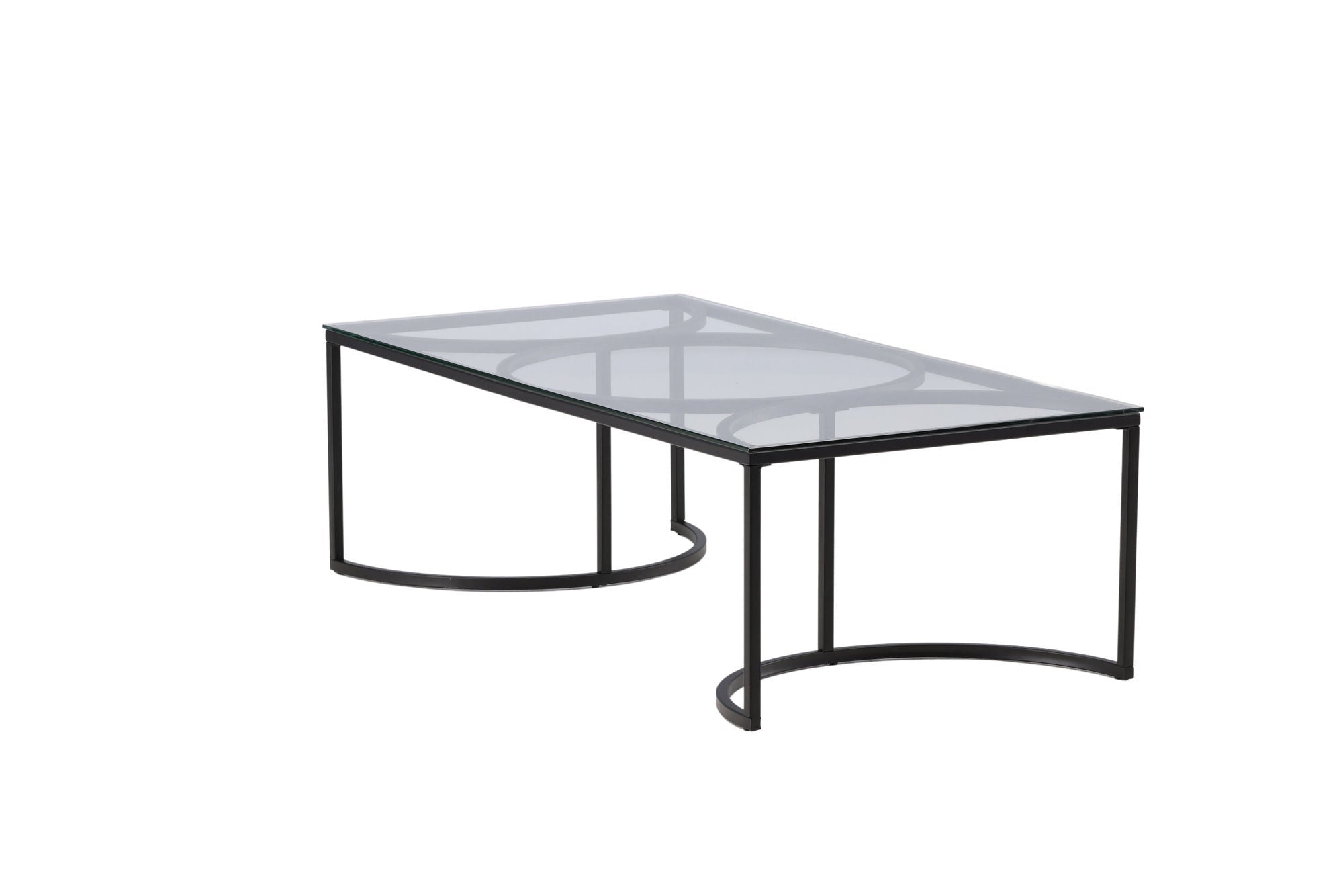 Furniture Fashion Skanör Sofa bord Rectangular - Black / Clear glass
