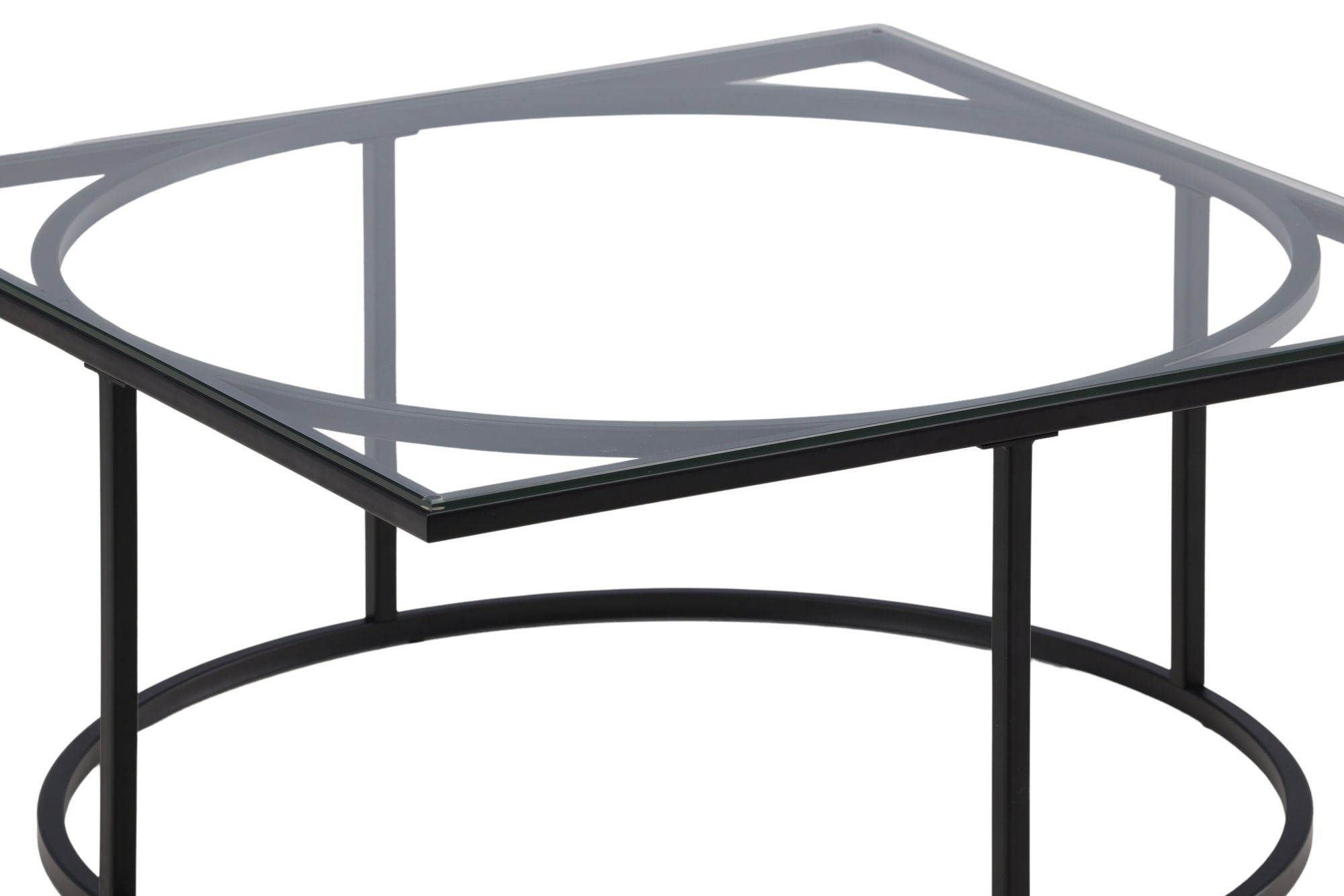 Furniture Fashion Skanör Sofa bord - Black / Clear glass