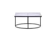 Furniture Fashion Skanör Sofa bord - Black / Clear glass