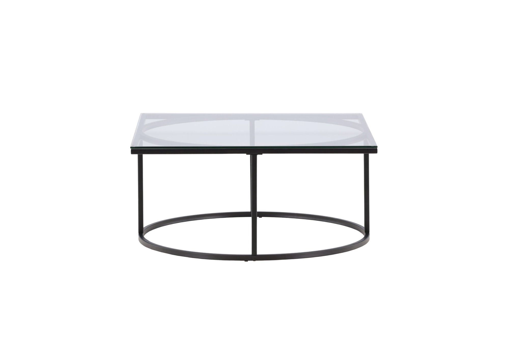 Furniture Fashion Skanör Sofa bord - Black / Clear glass