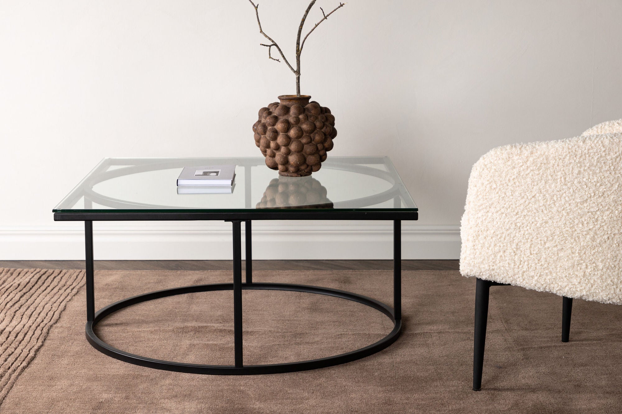 Furniture Fashion Skanör Sofa bord - Black / Clear glass