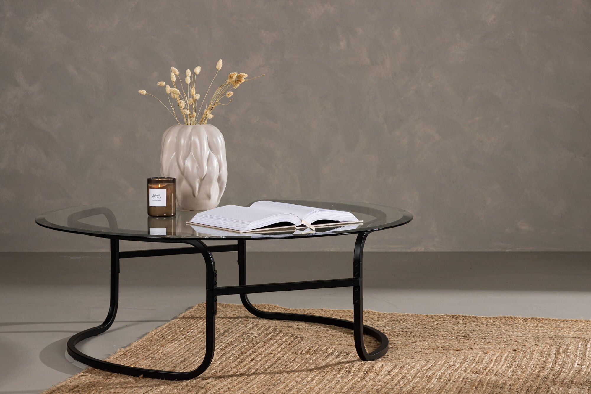 Furniture Fashion Lomma Sofa bord - Black / Clear glass