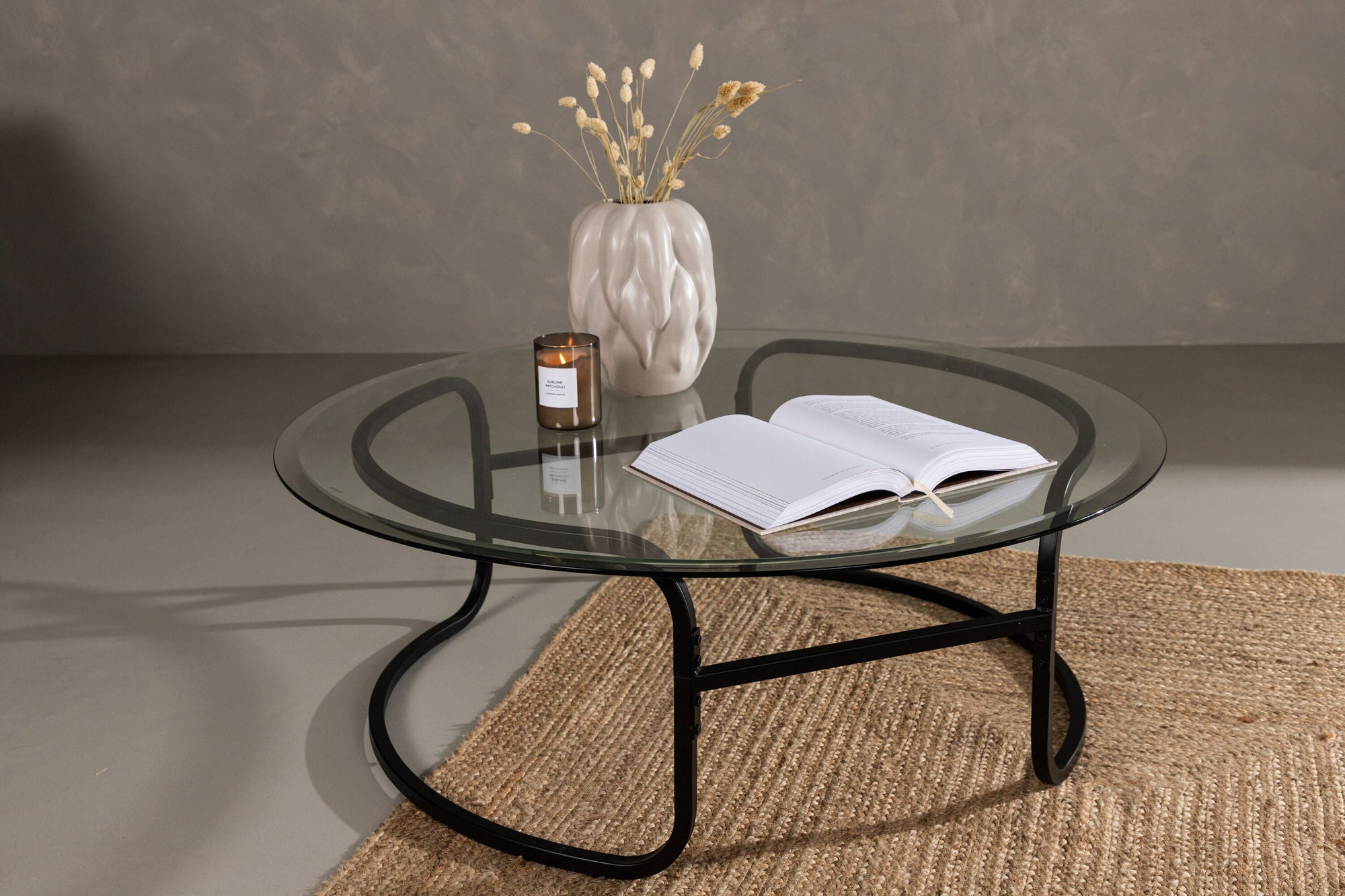 Furniture Fashion Lomma Sofa bord - Black / Clear glass
