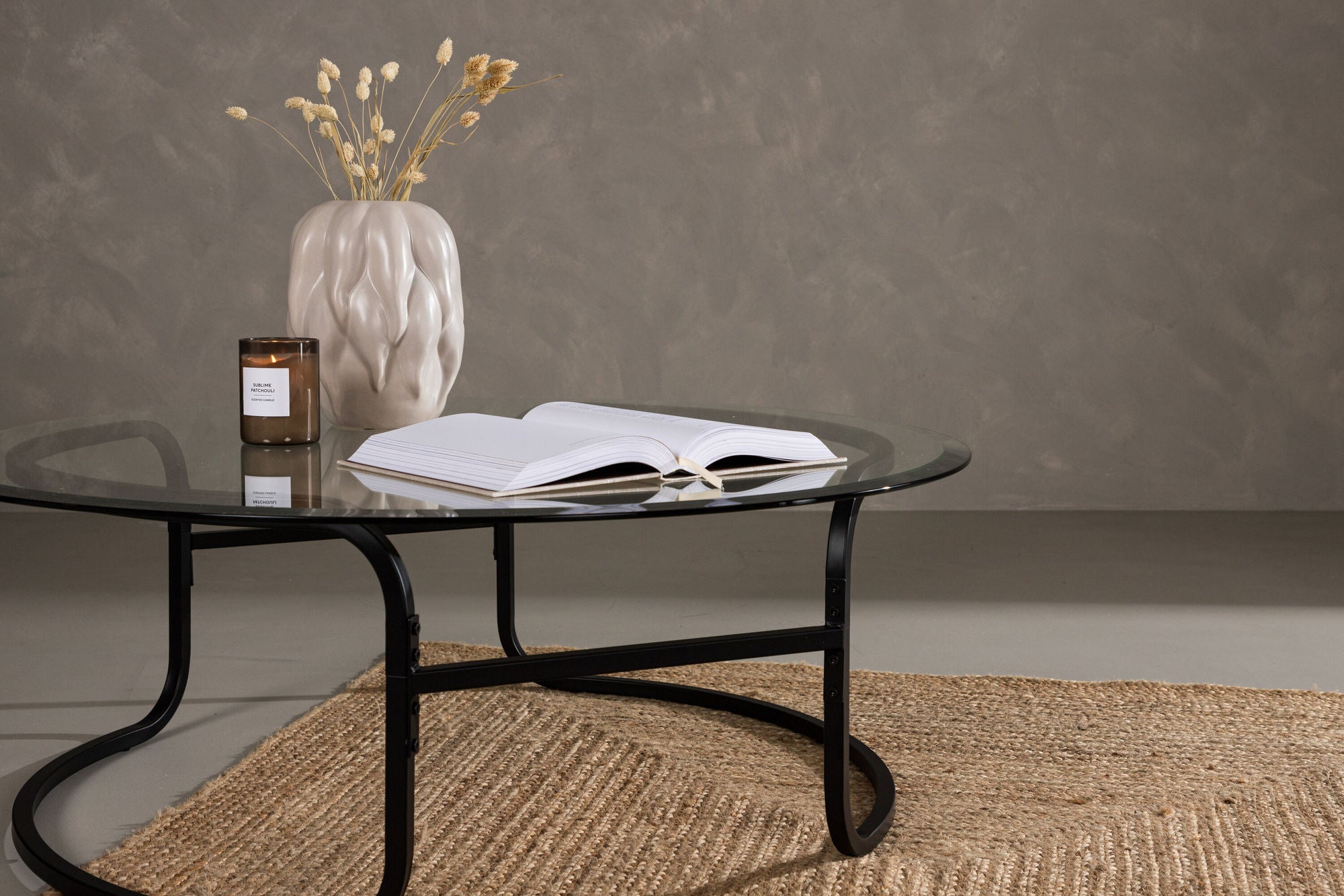 Furniture Fashion Lomma Sofa bord - Black / Clear glass