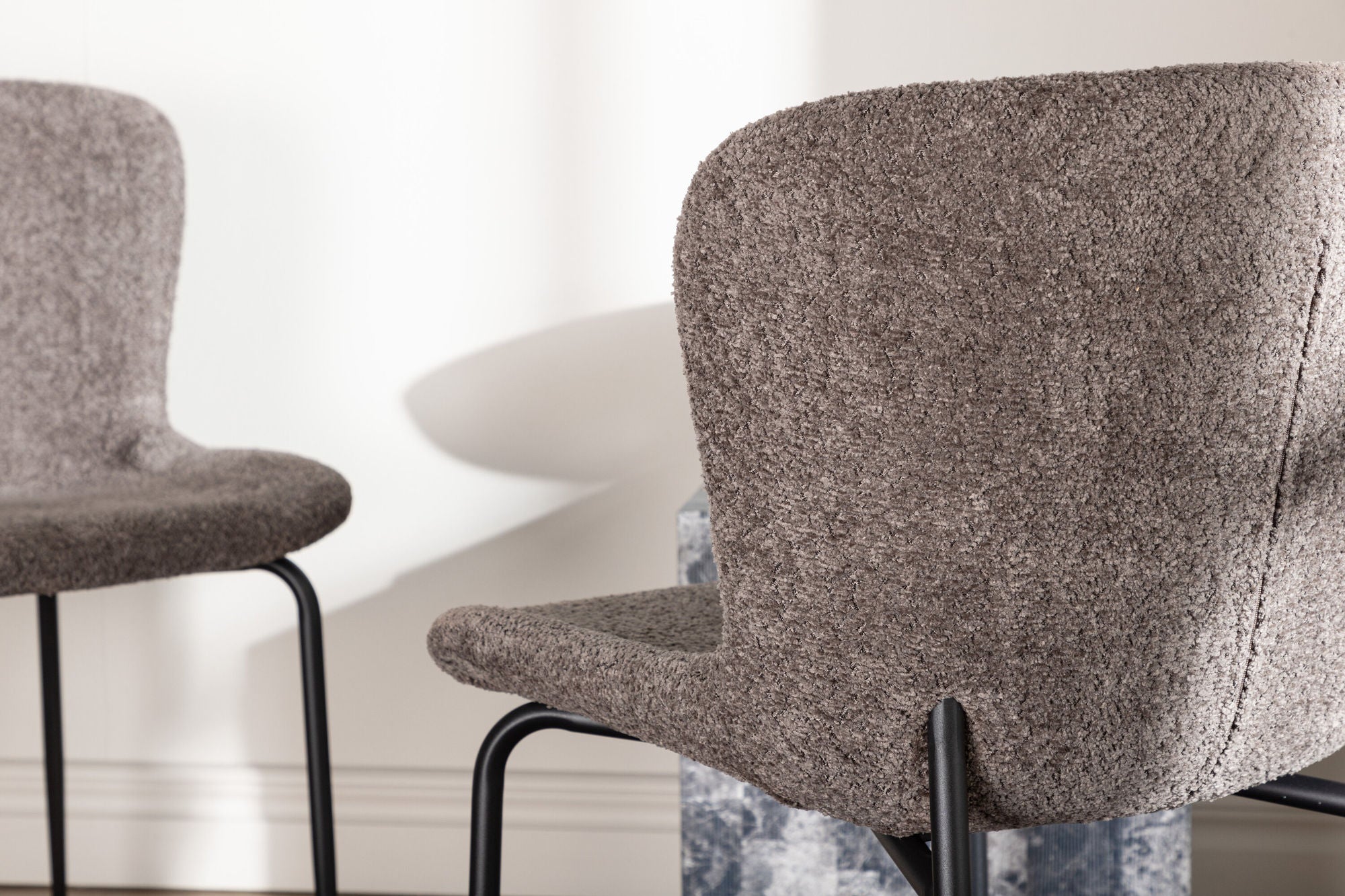 Venture Home Modesto Spisebordsstol 2-pack - Black / Brown Boucle