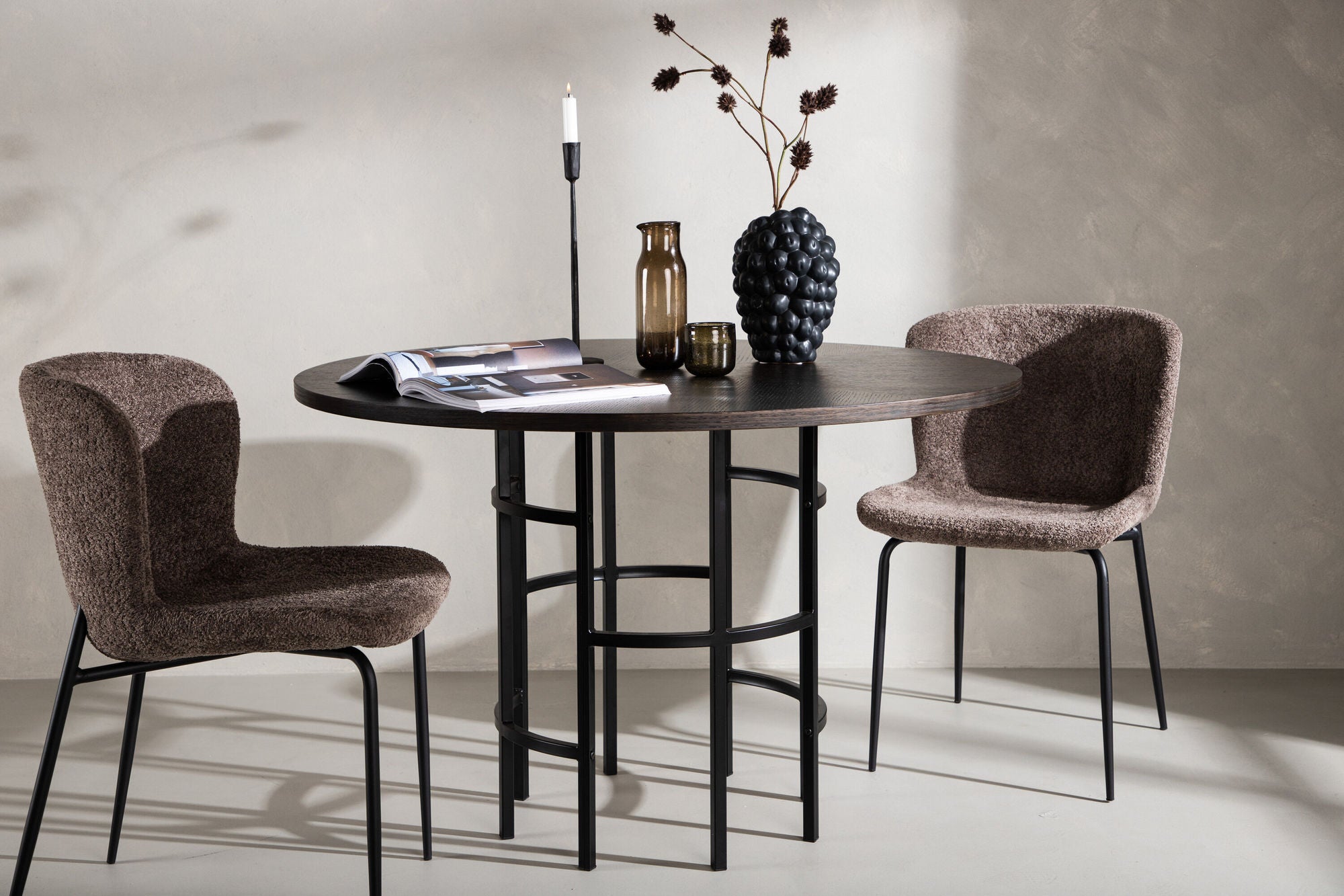 Furniture Fashion Copenhagen spisebord - Black / Mocca Veneer
