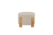 Venture Home Coffey Ottoman/Pouf - Nature / White Linen