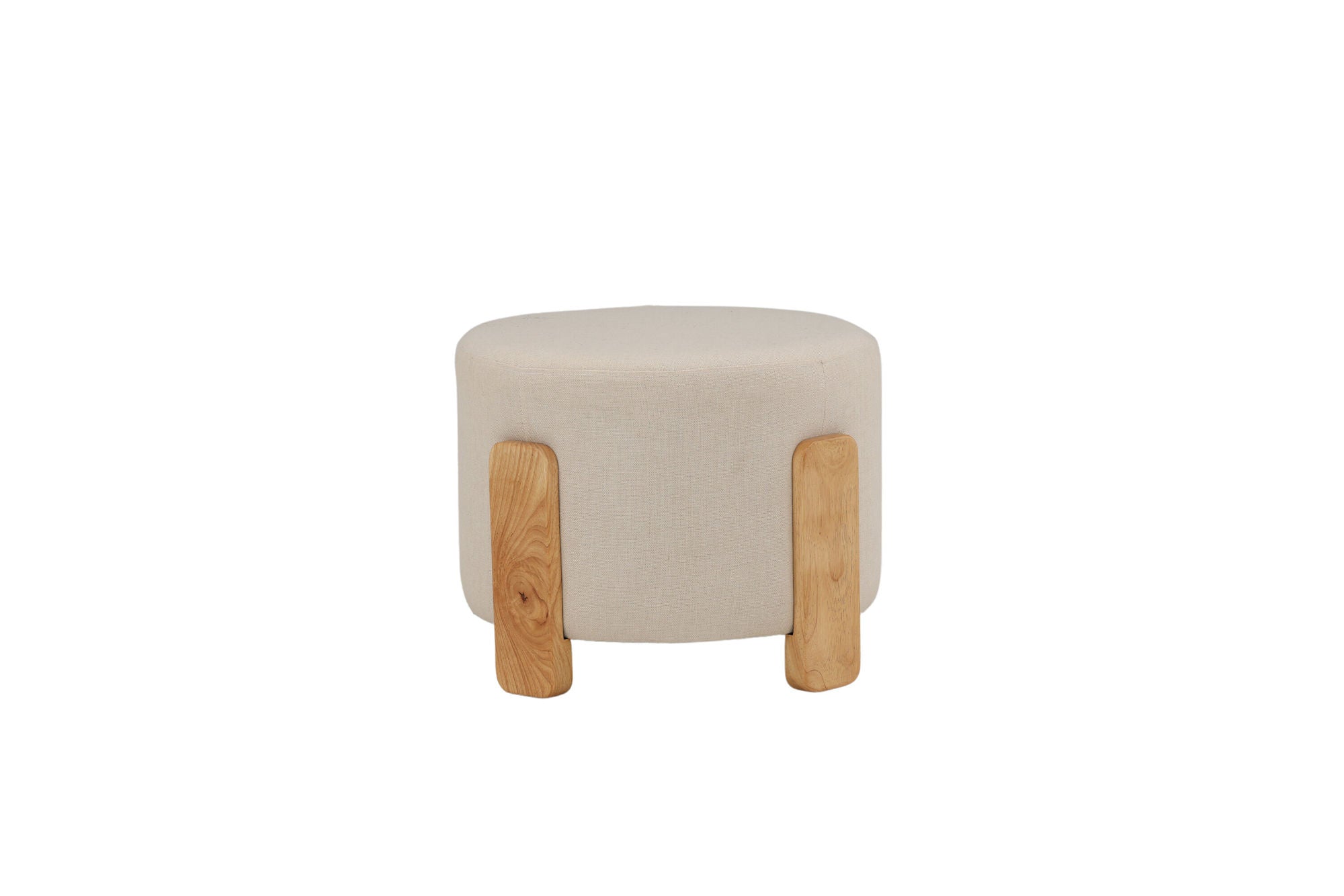 Venture Home Coffey Ottoman/Pouf - Nature / White Linen