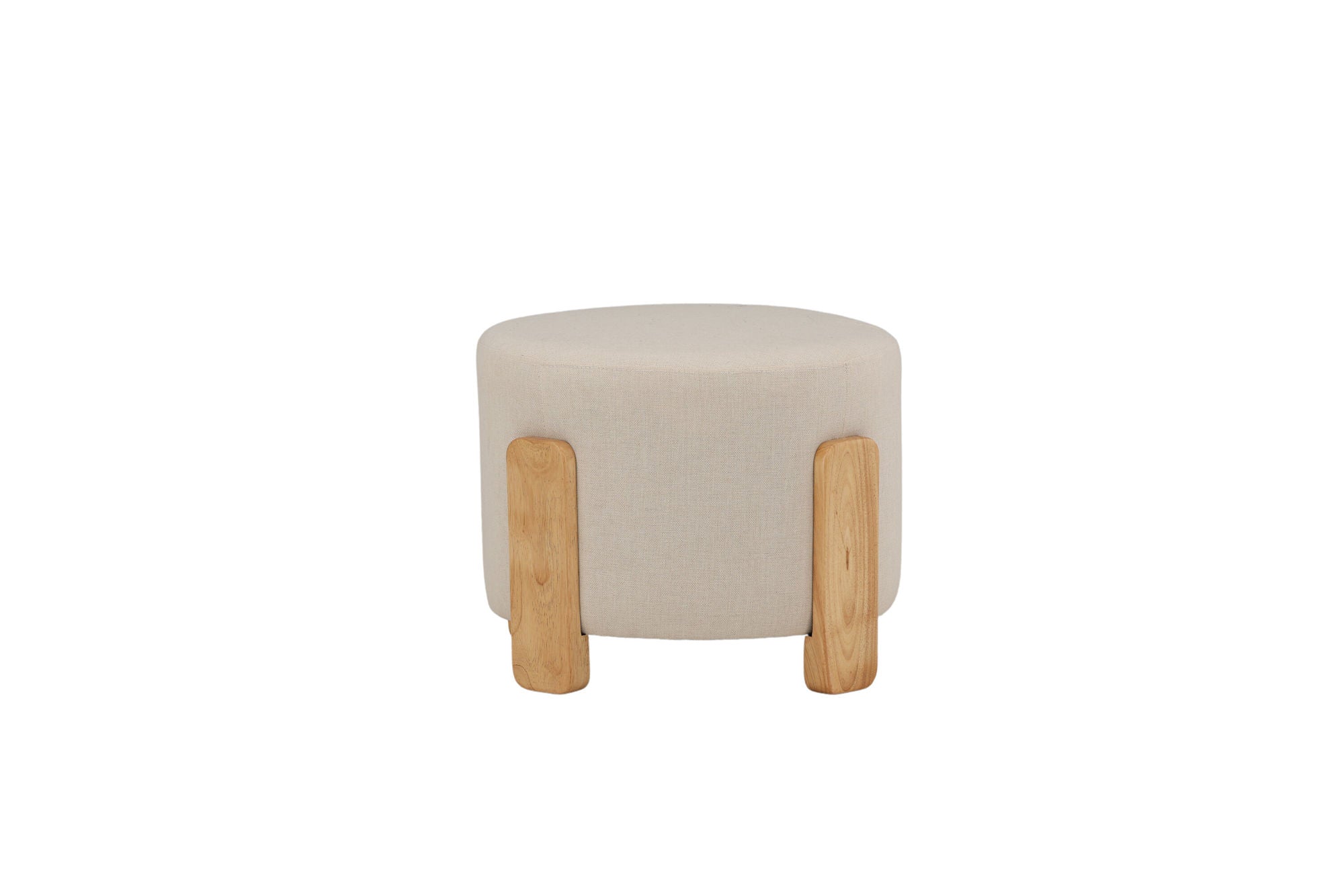 Venture Home Coffey Ottoman/Pouf - Nature / White Linen