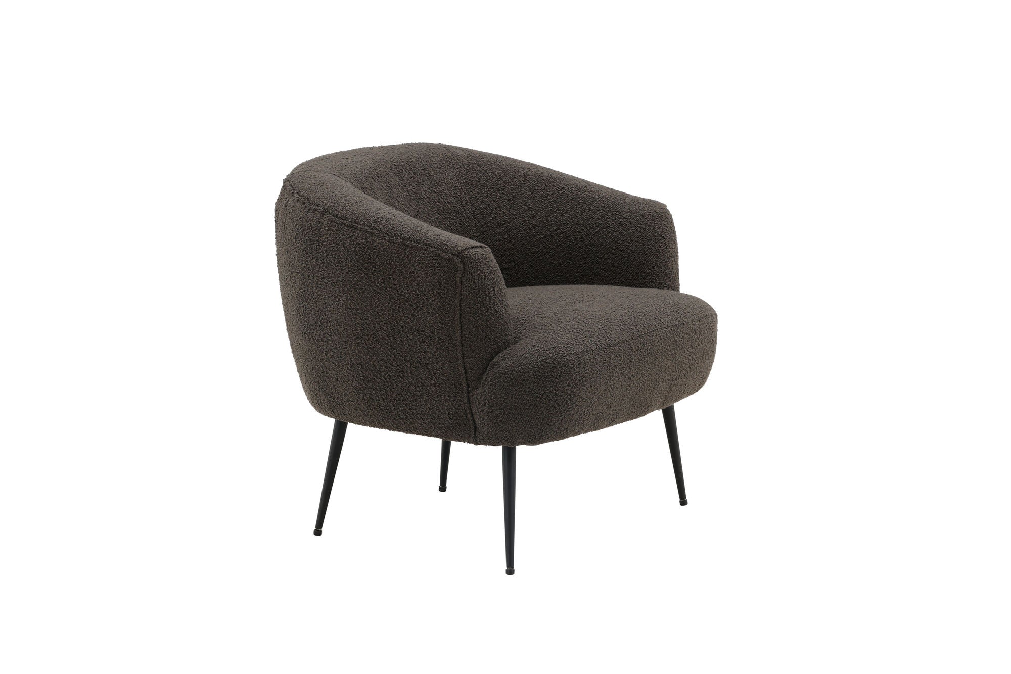 Venture Home Derry Single Sofa - Black / Black Boucle