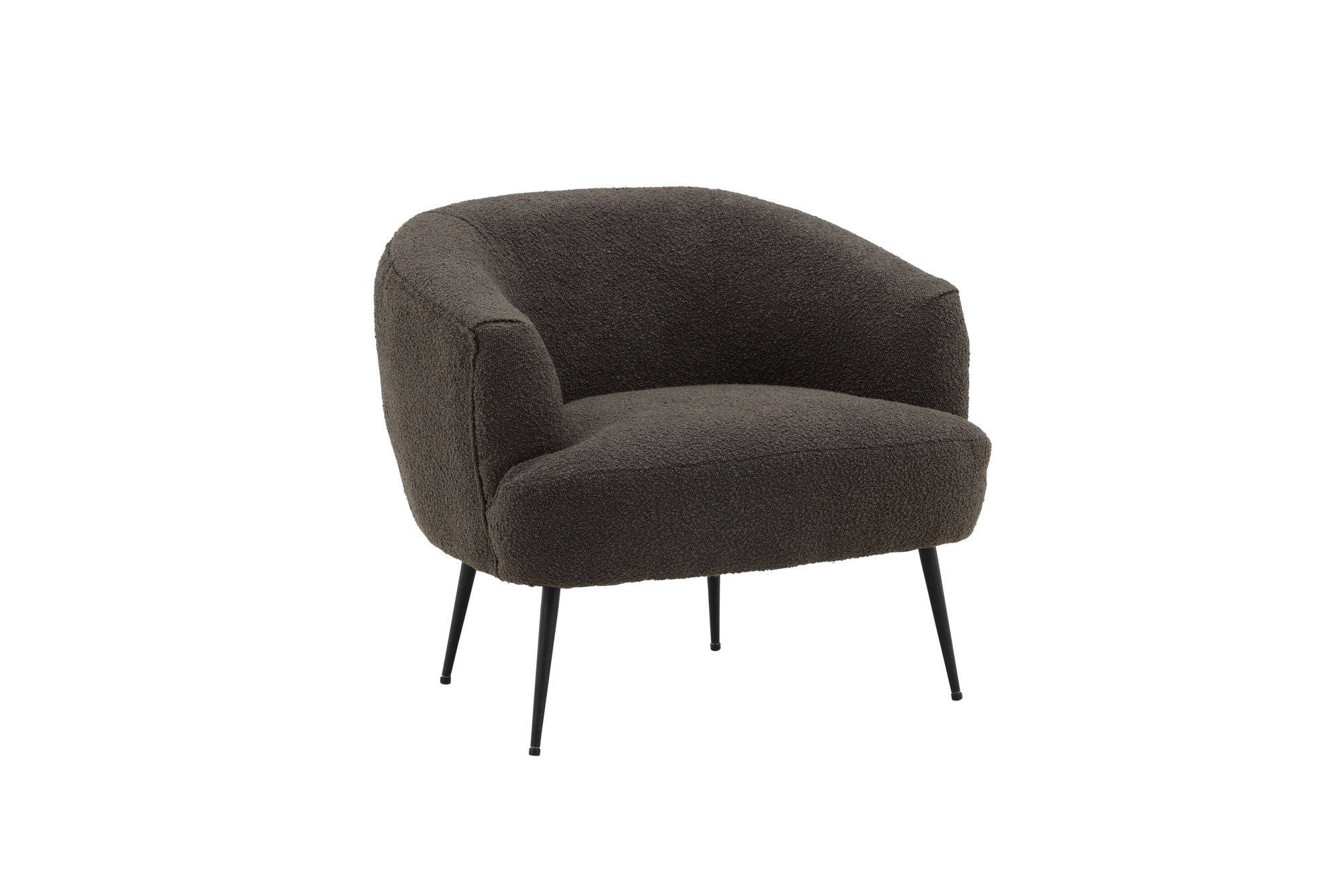 Venture Home Derry Single Sofa - Black / Black Boucle