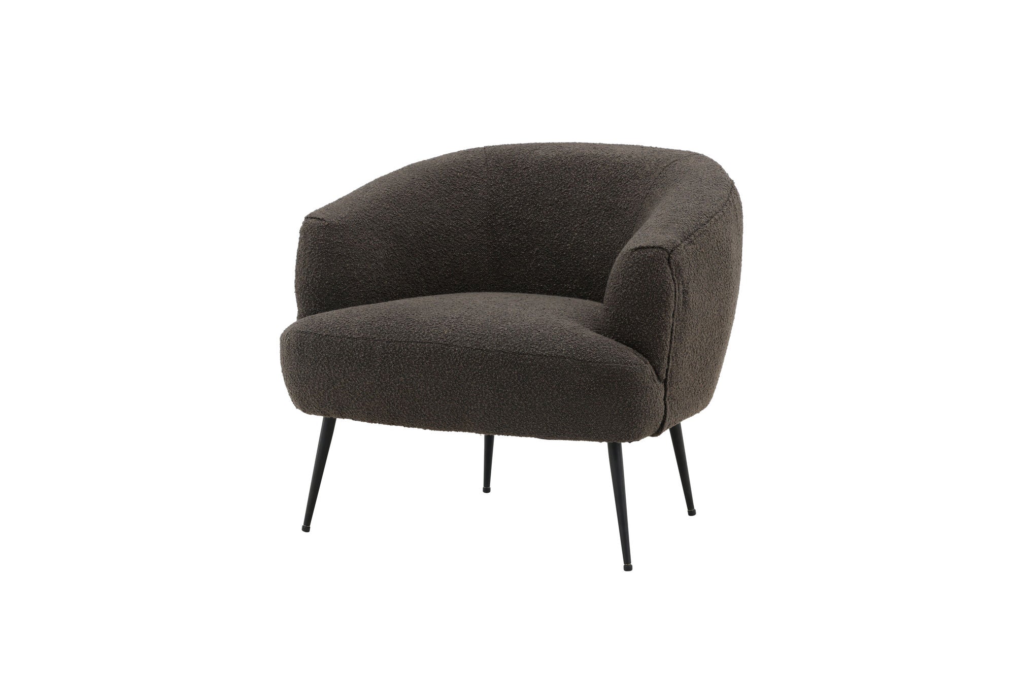 Venture Home Derry Single Sofa - Black / Black Boucle
