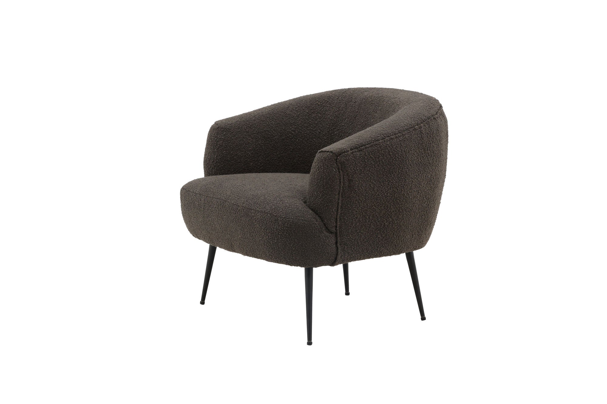 Venture Home Derry Single Sofa - Black / Black Boucle