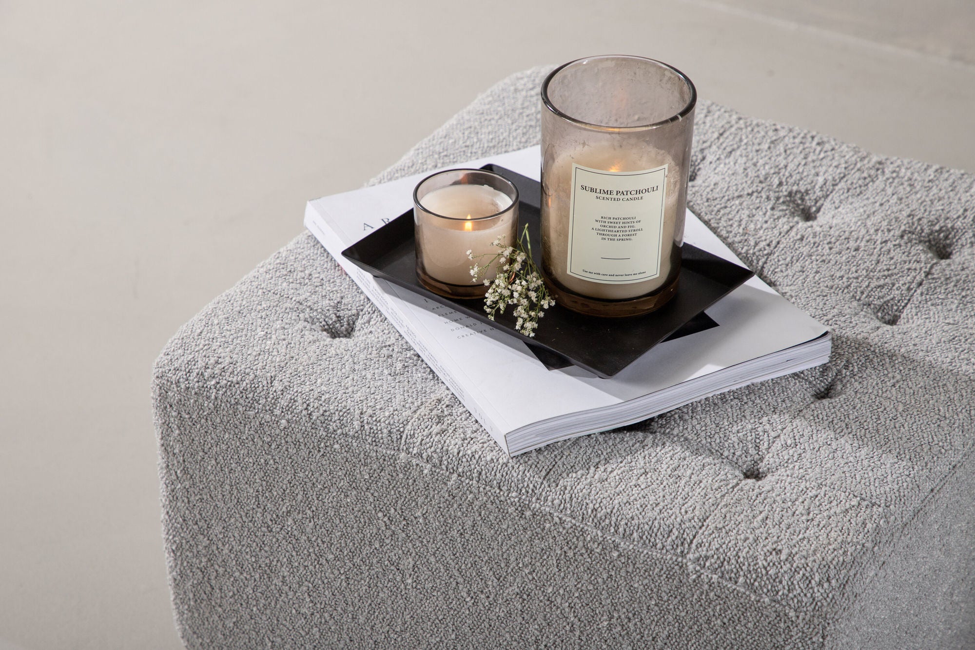 Venture Home Bowie - Pouf / Light grey Bocule