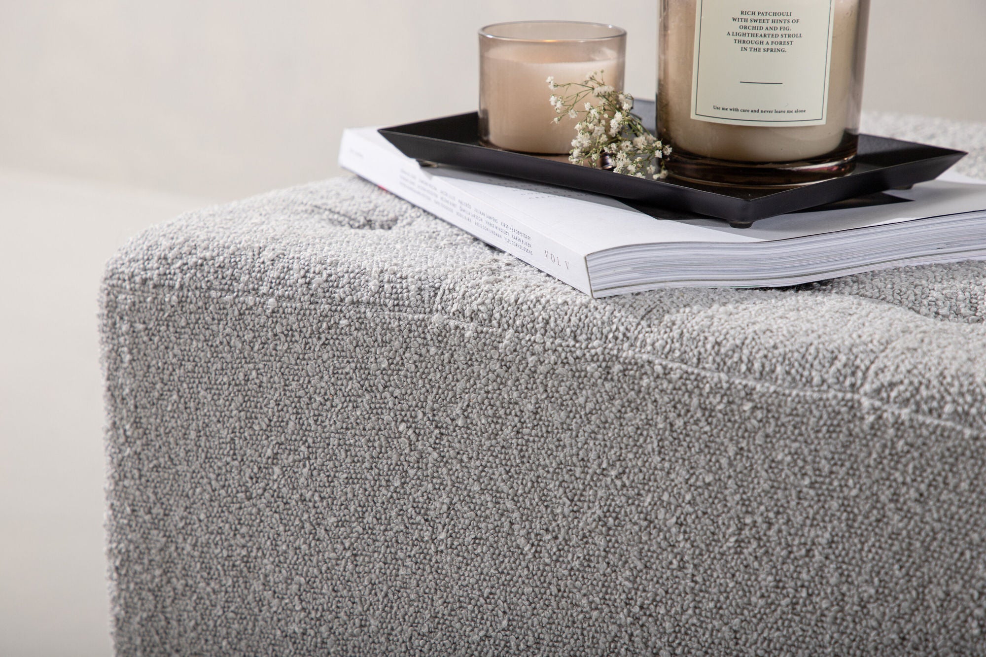Venture Home Bowie - Pouf / Light grey Bocule