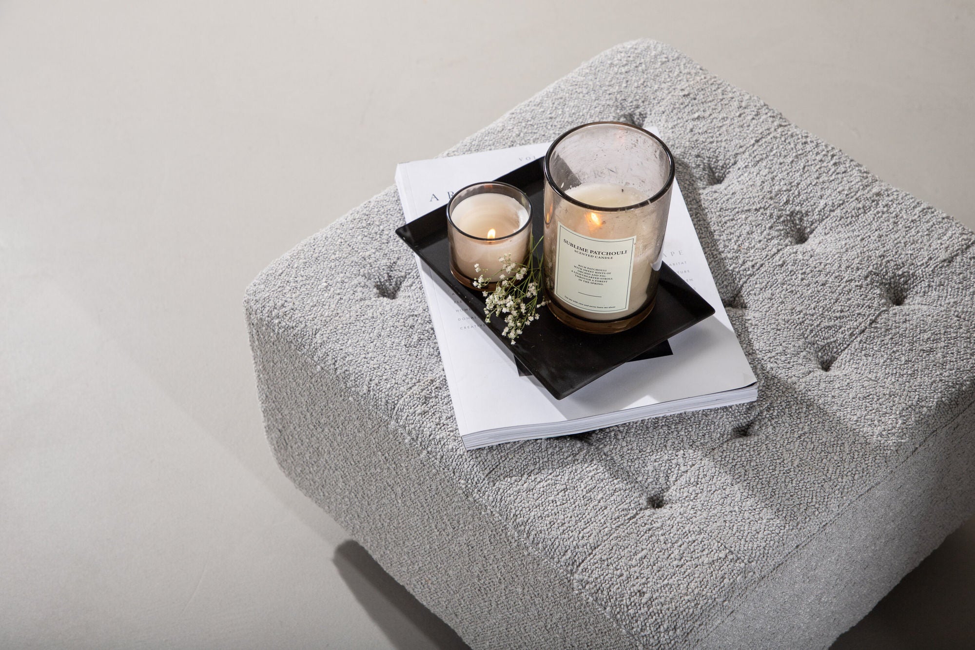 Venture Home Bowie - Pouf / Light grey Bocule
