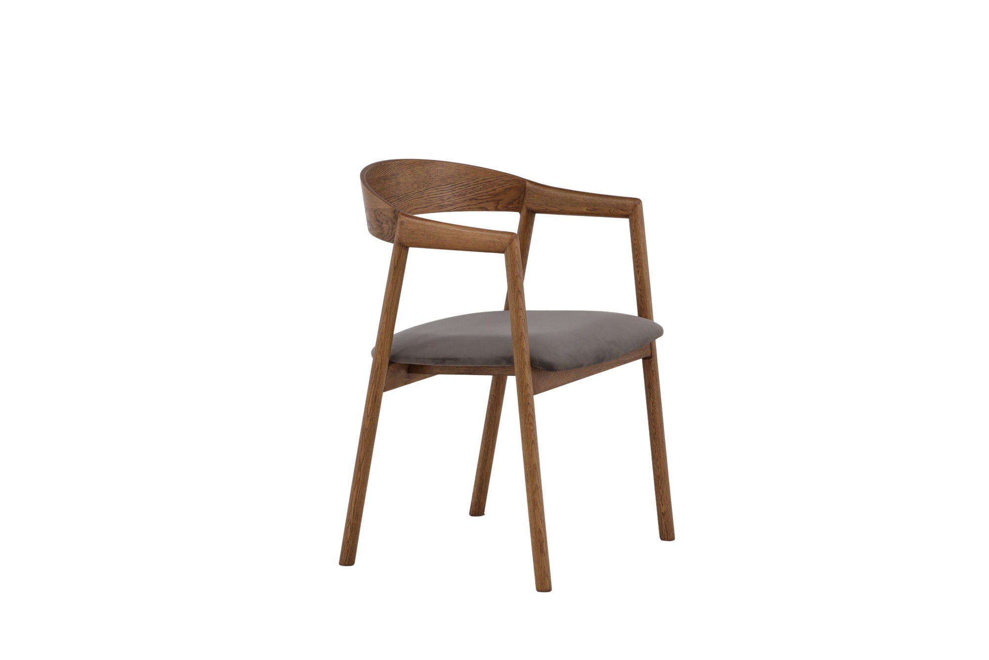 Vind Långön Spisebordsstol 2-pack - Natural / Brown Fabric