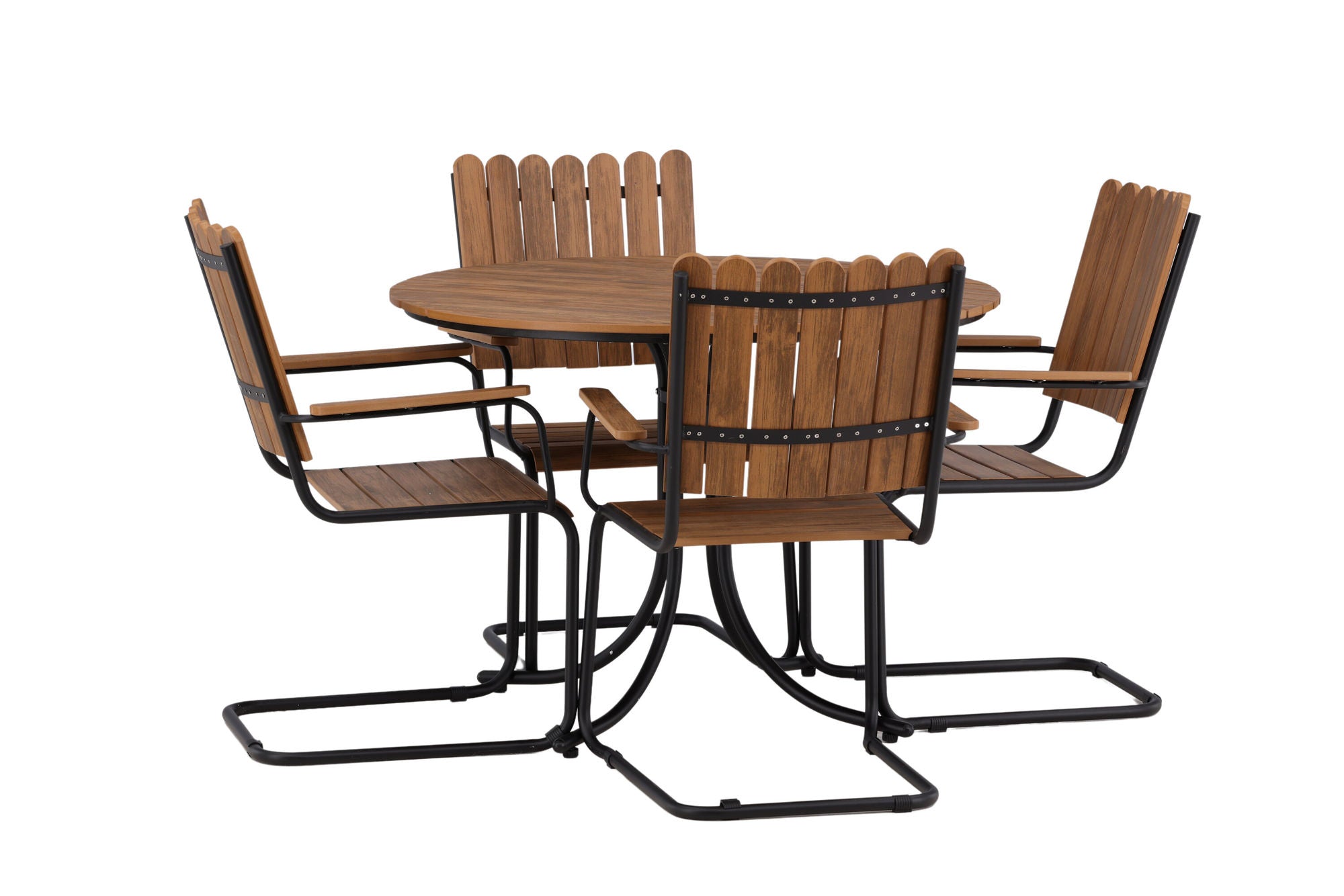 Venture Home Holmsund Diningset Steel - Black / Nature