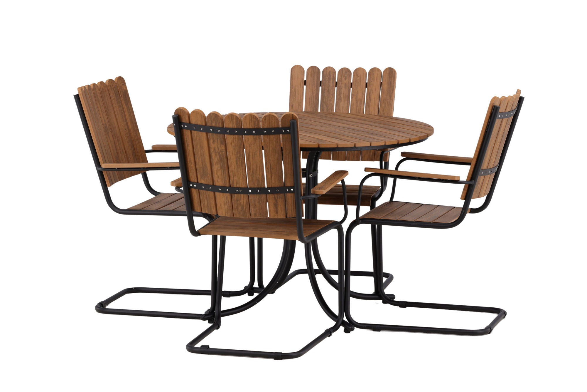 Venture Home Holmsund Diningset Steel - Black / Nature