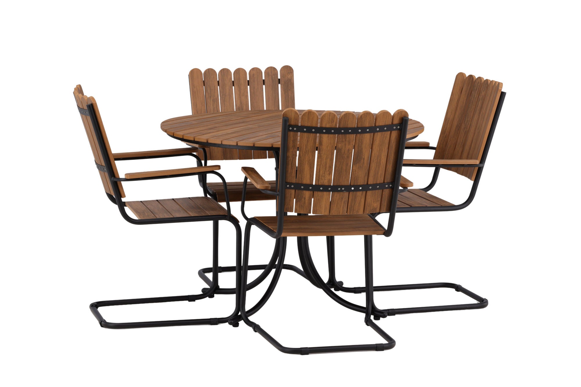 Venture Home Holmsund Diningset Steel - Black / Nature