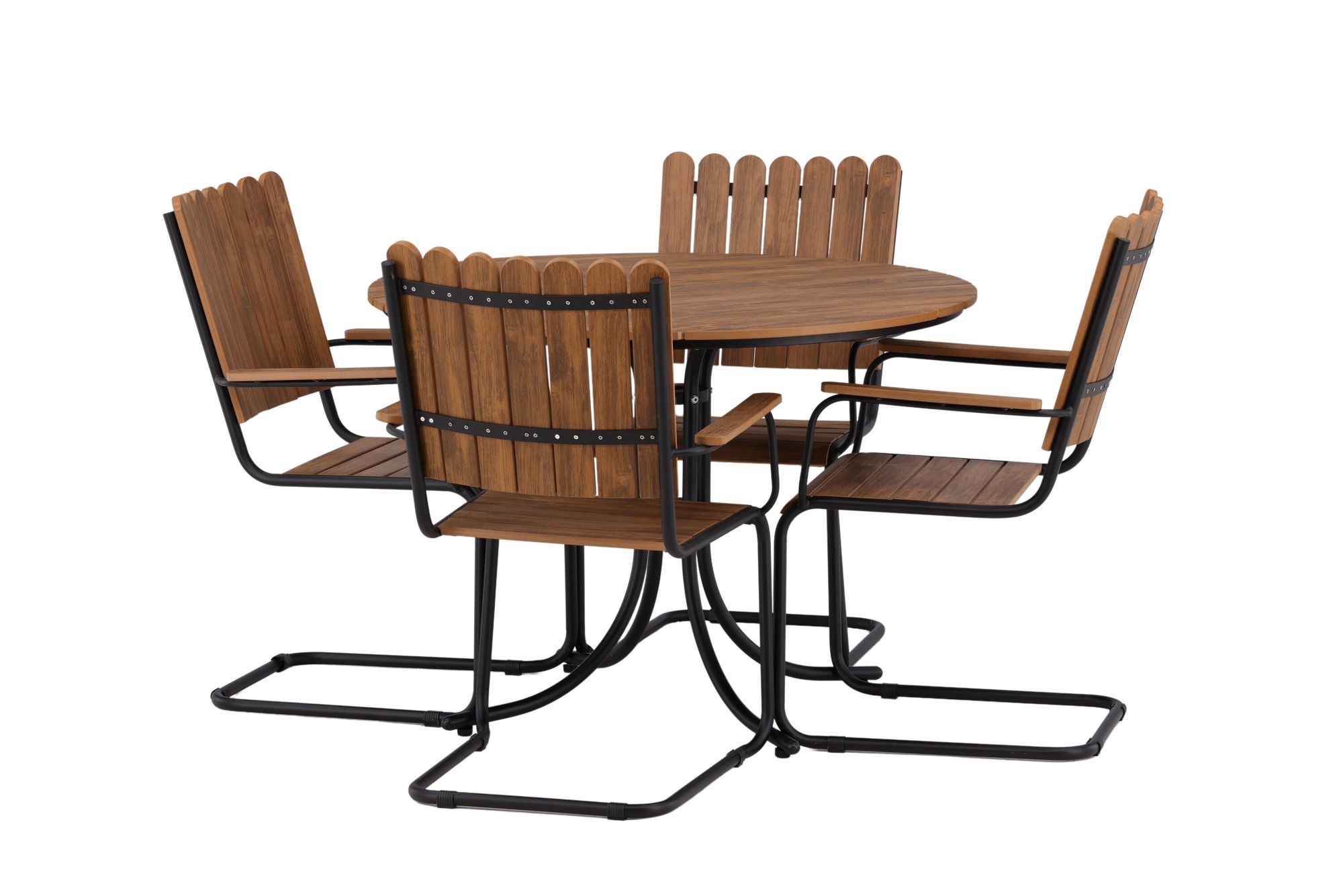 Venture Home Holmsund Diningset Steel - Black / Nature