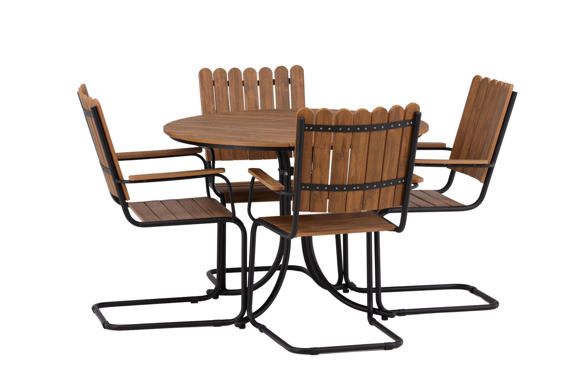 Venture Home Holmsund Diningset Steel - Black / Nature
