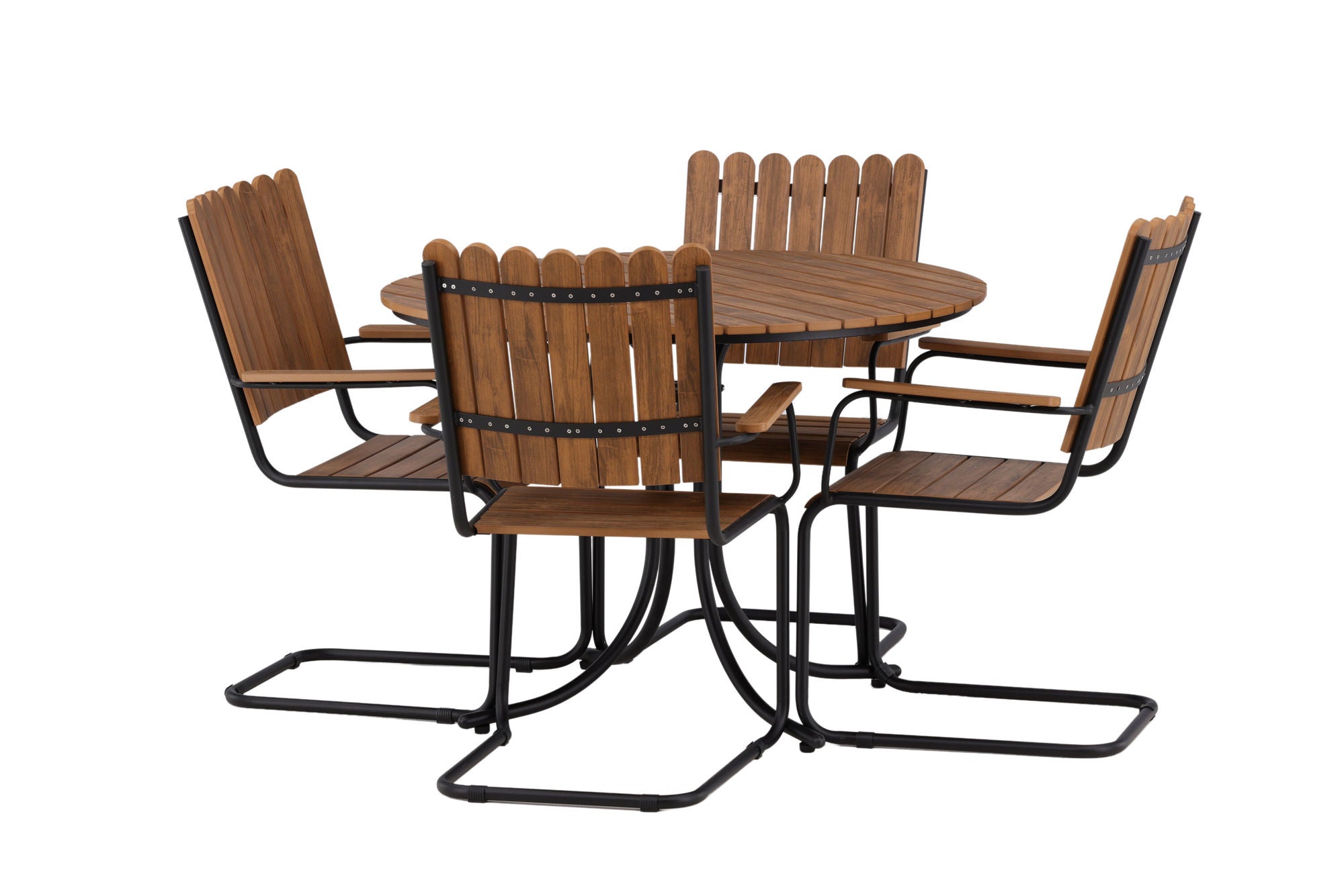 Venture Home Holmsund Diningset Steel - Black / Nature