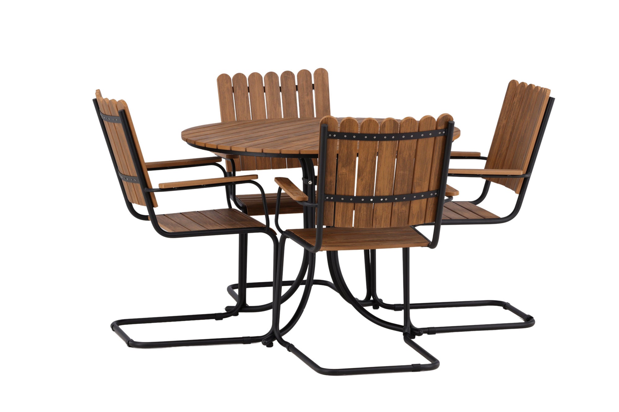 Venture Home Holmsund Diningset Steel - Black / Nature
