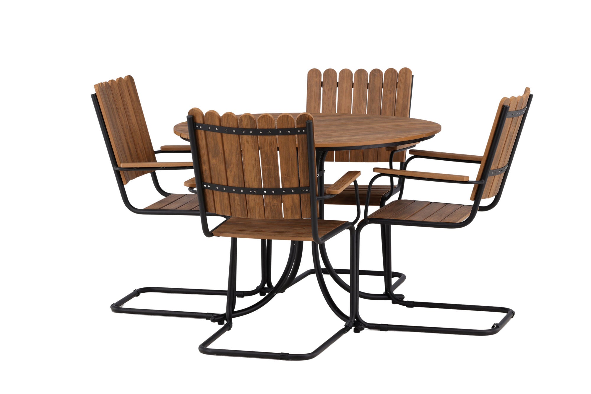 Venture Home Holmsund Diningset Steel - Black / Nature