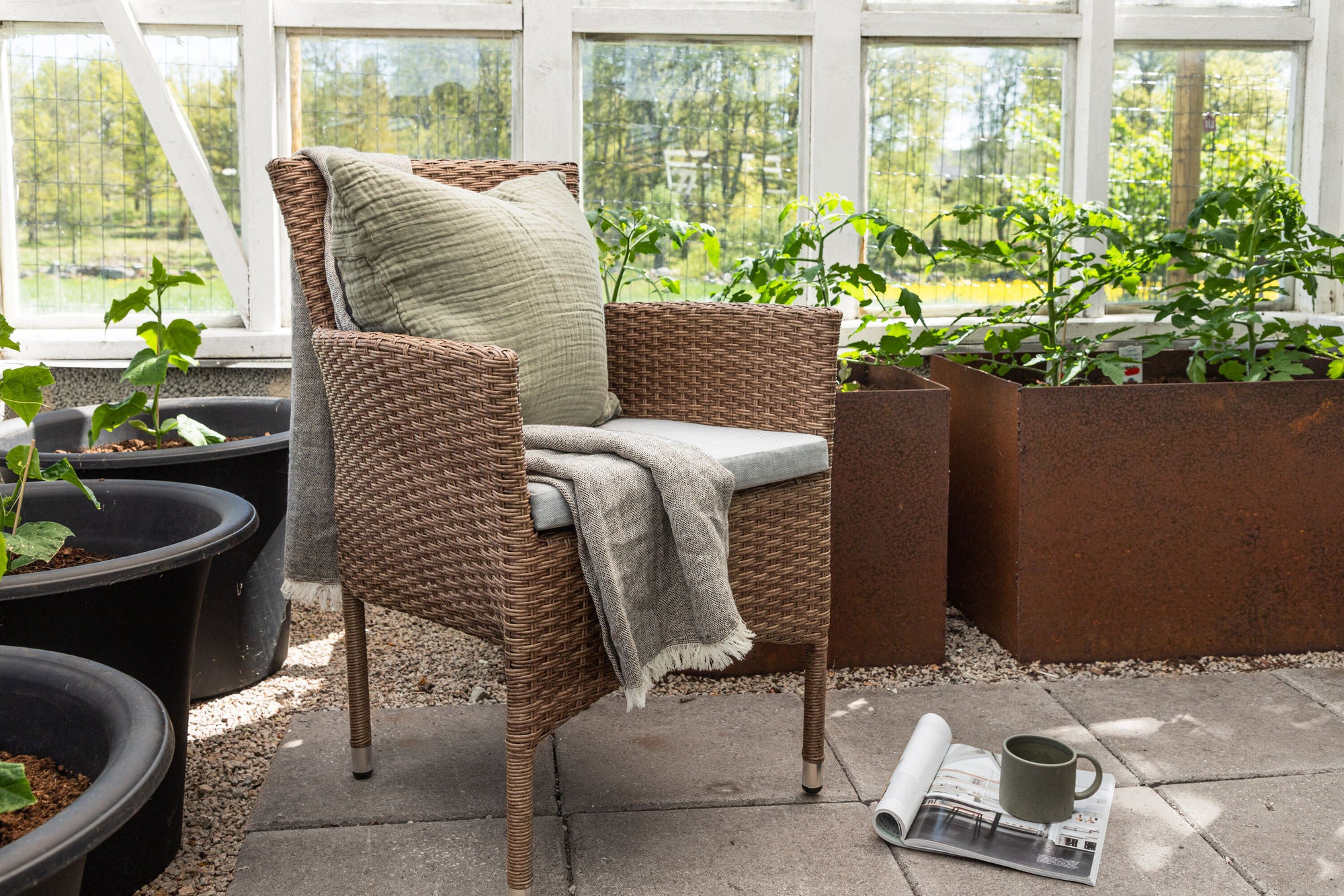 Venture Home Malina Diningchair 2-pack Alumnium - Nature / Wicker