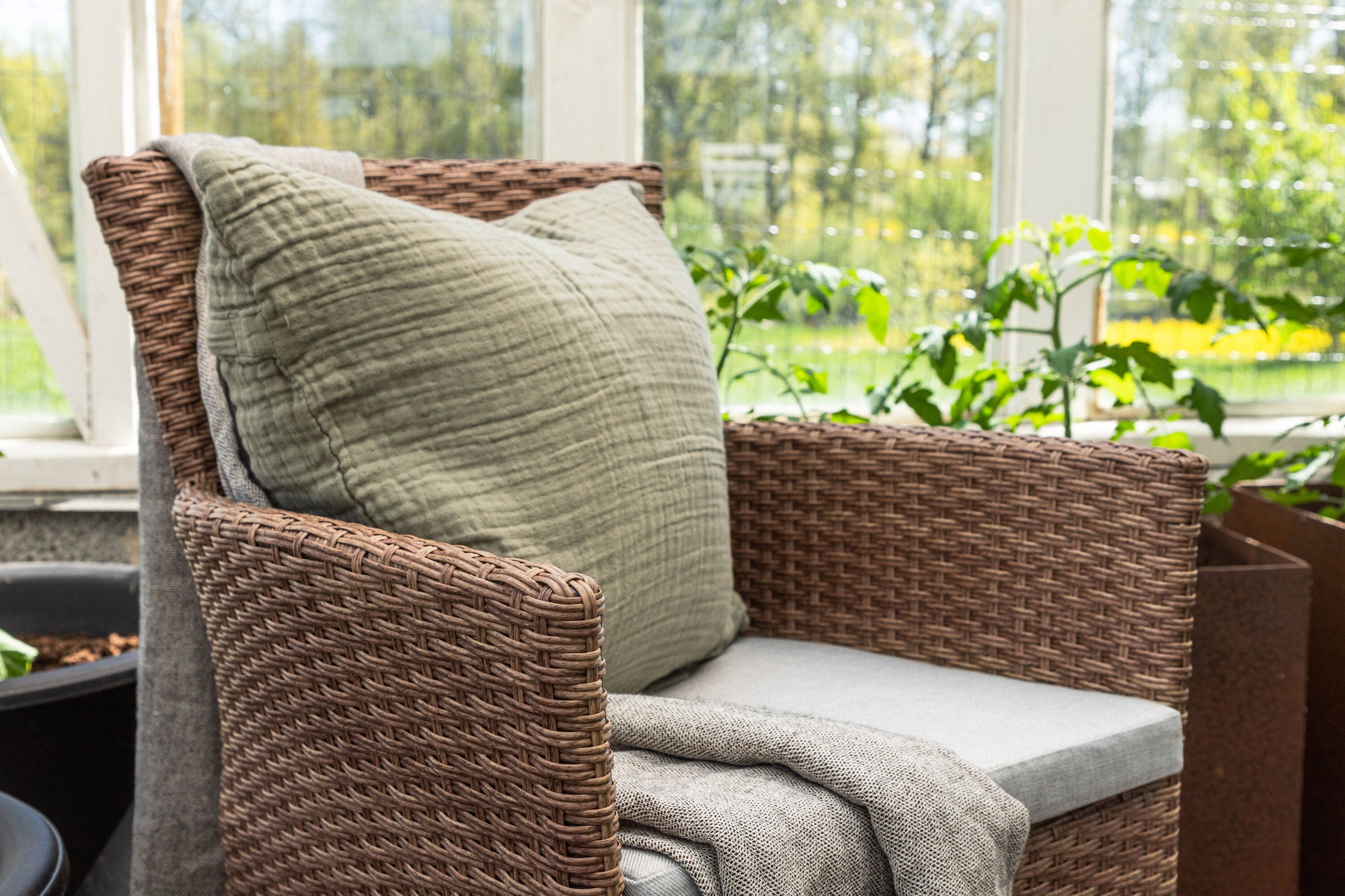 Venture Home Malina Diningchair 2-pack Alumnium - Nature / Wicker