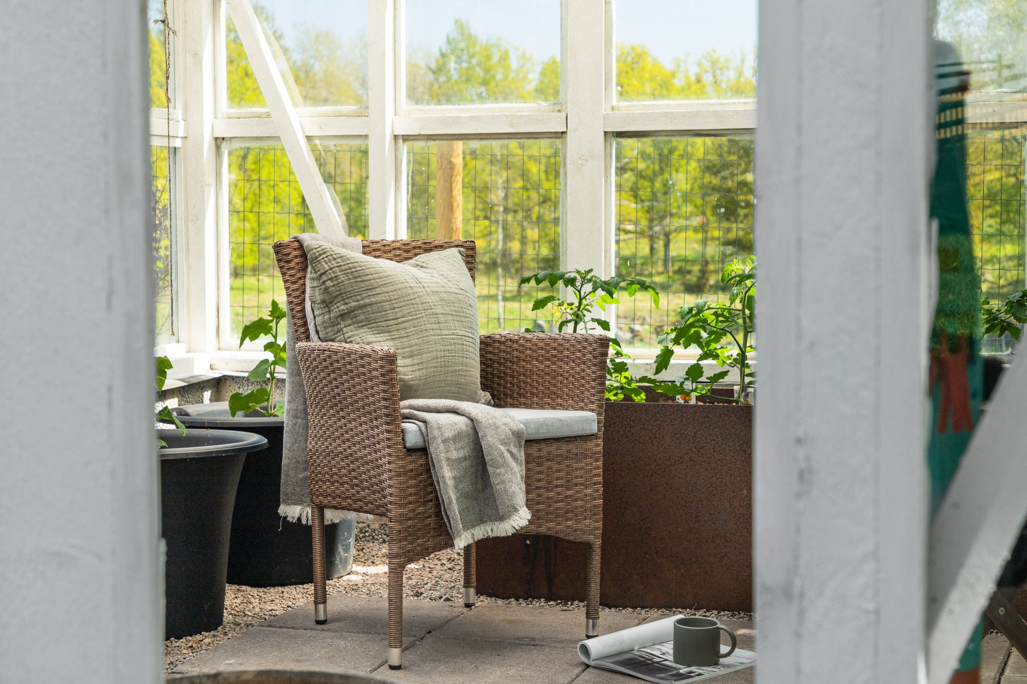 Venture Home Malina Diningchair 2-pack Alumnium - Nature / Wicker