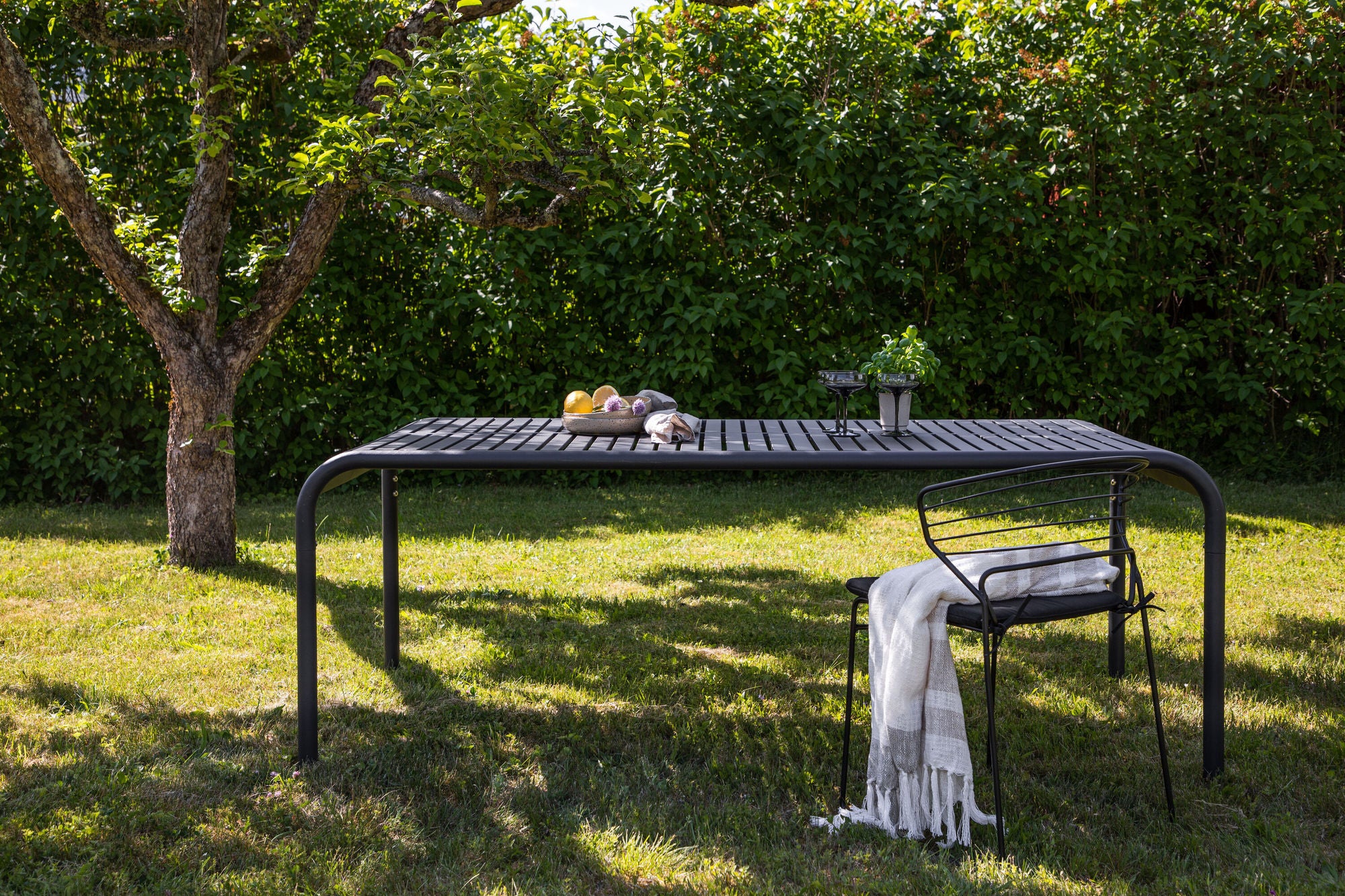 Venture Home Borneo Diningbord Aluminium - Black / Rectangular 100*200*