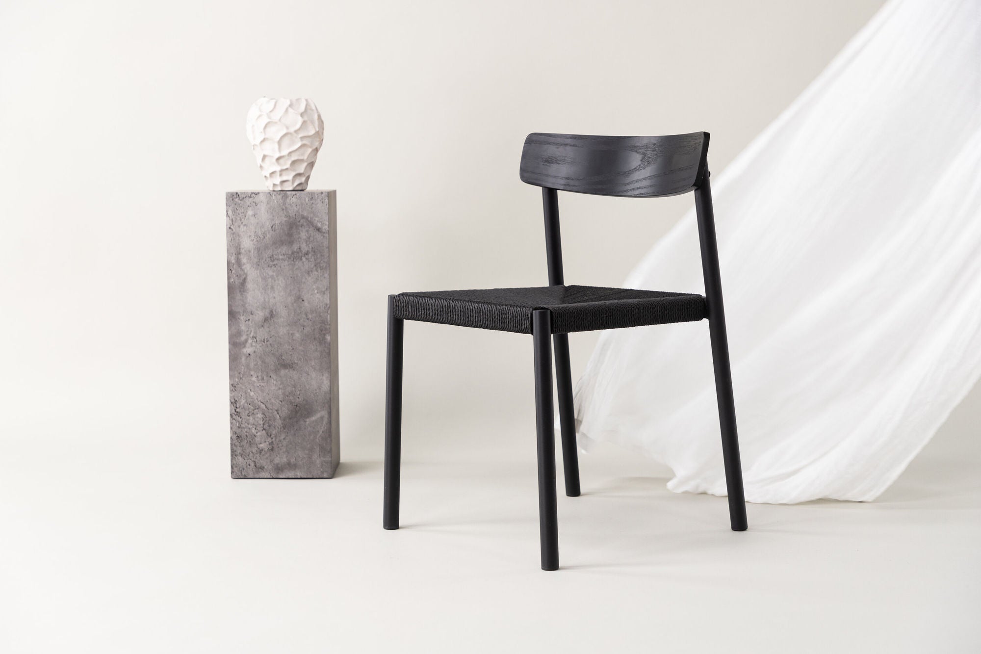 Vind Malmön Spisebordsstol - Black / Black Rope