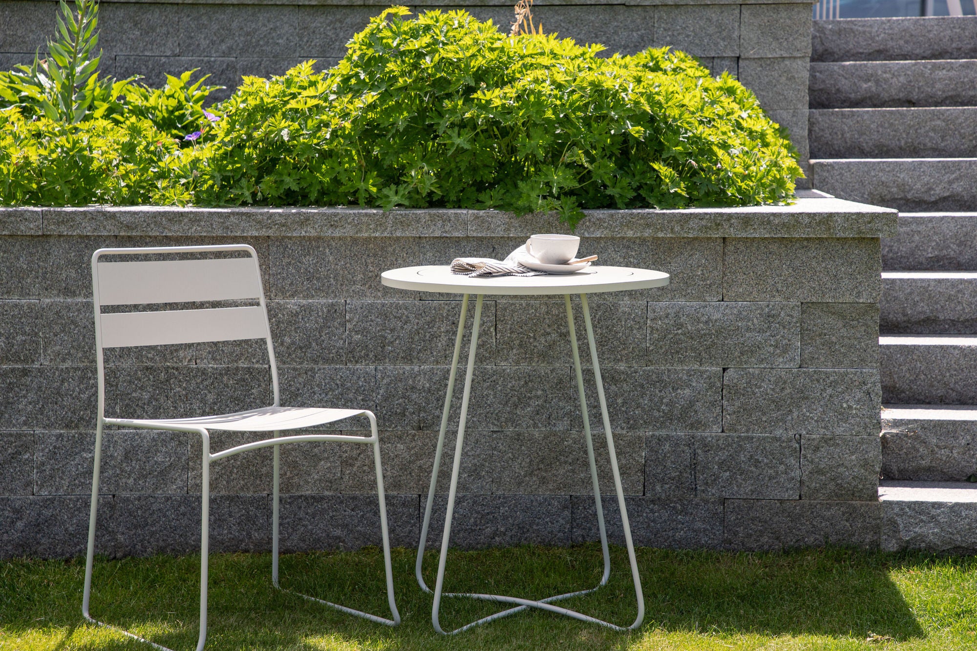 Venture Home Bacong Cafebord Steel - Beige / rund ø60**