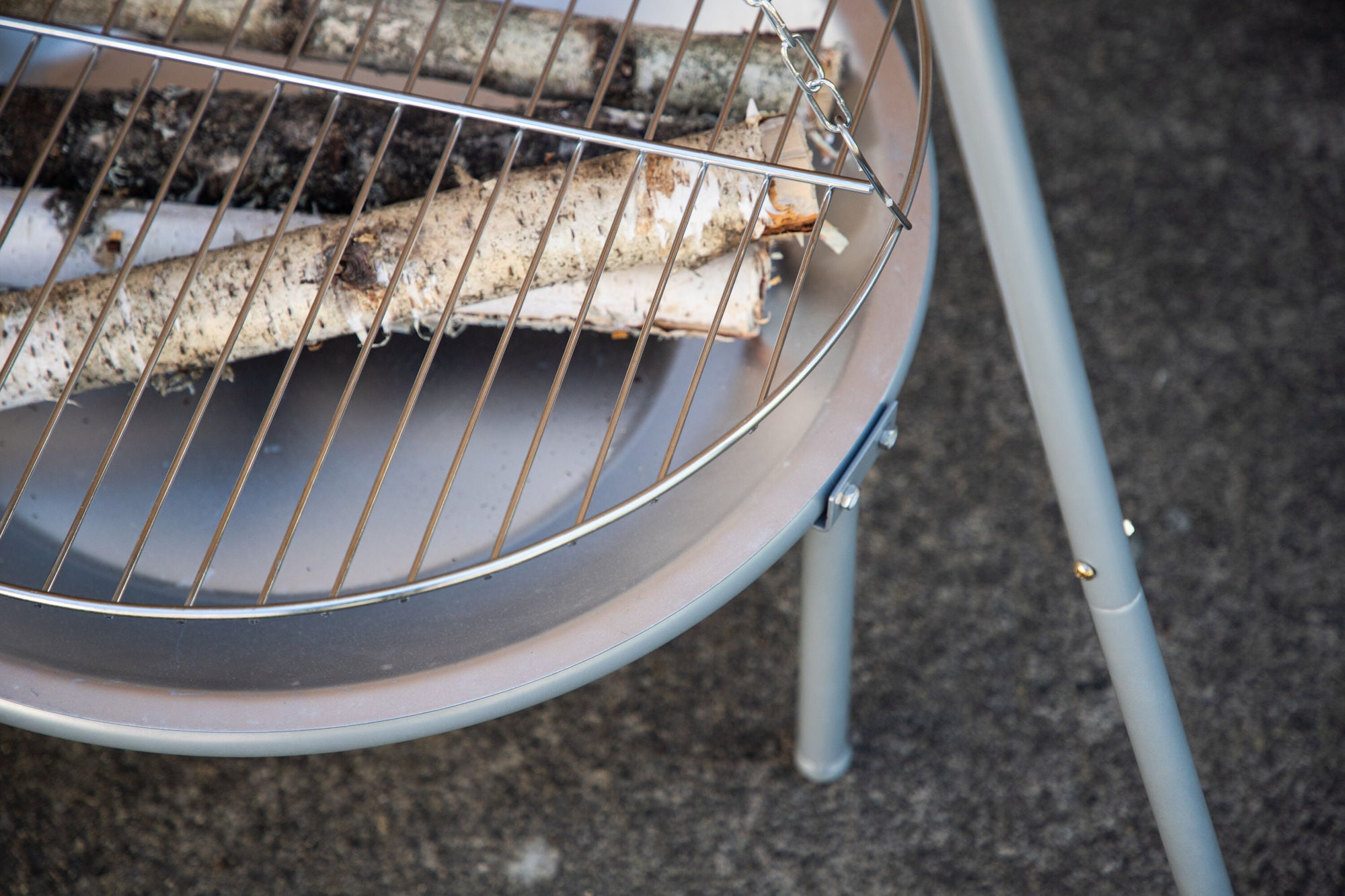 Venture Home Ukunda Firepit/Grill Steel - Silver